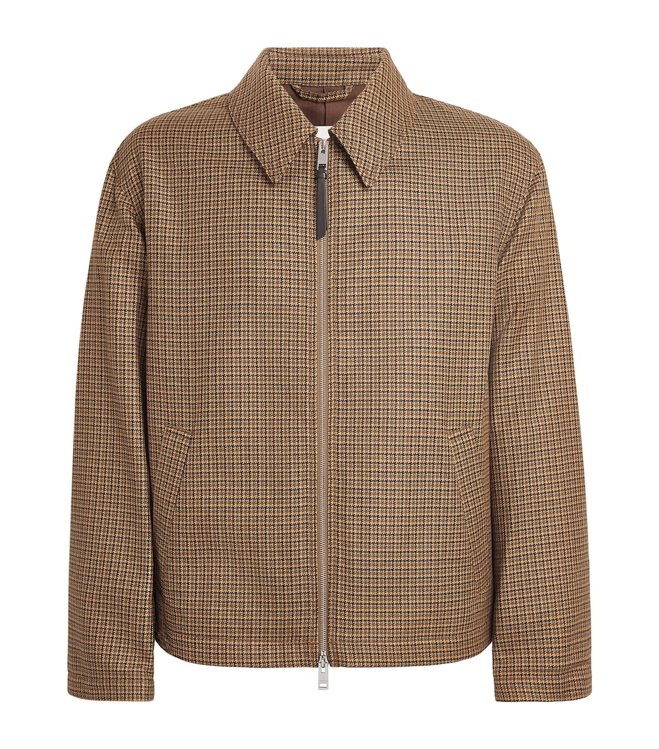Mackintosh Mens Cotton-Wool Check Birgham Jacket Brown Ck