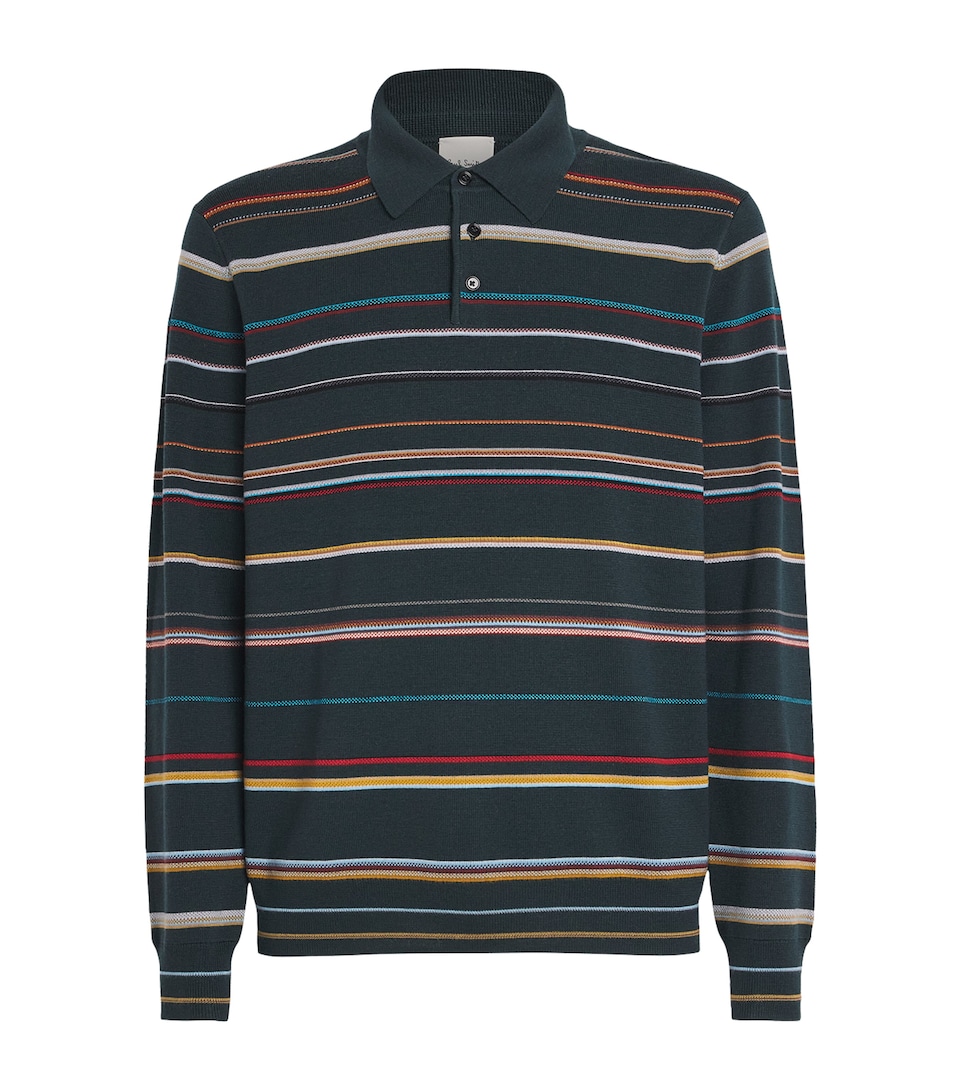 Merino Signature Stripe Polo Shirt