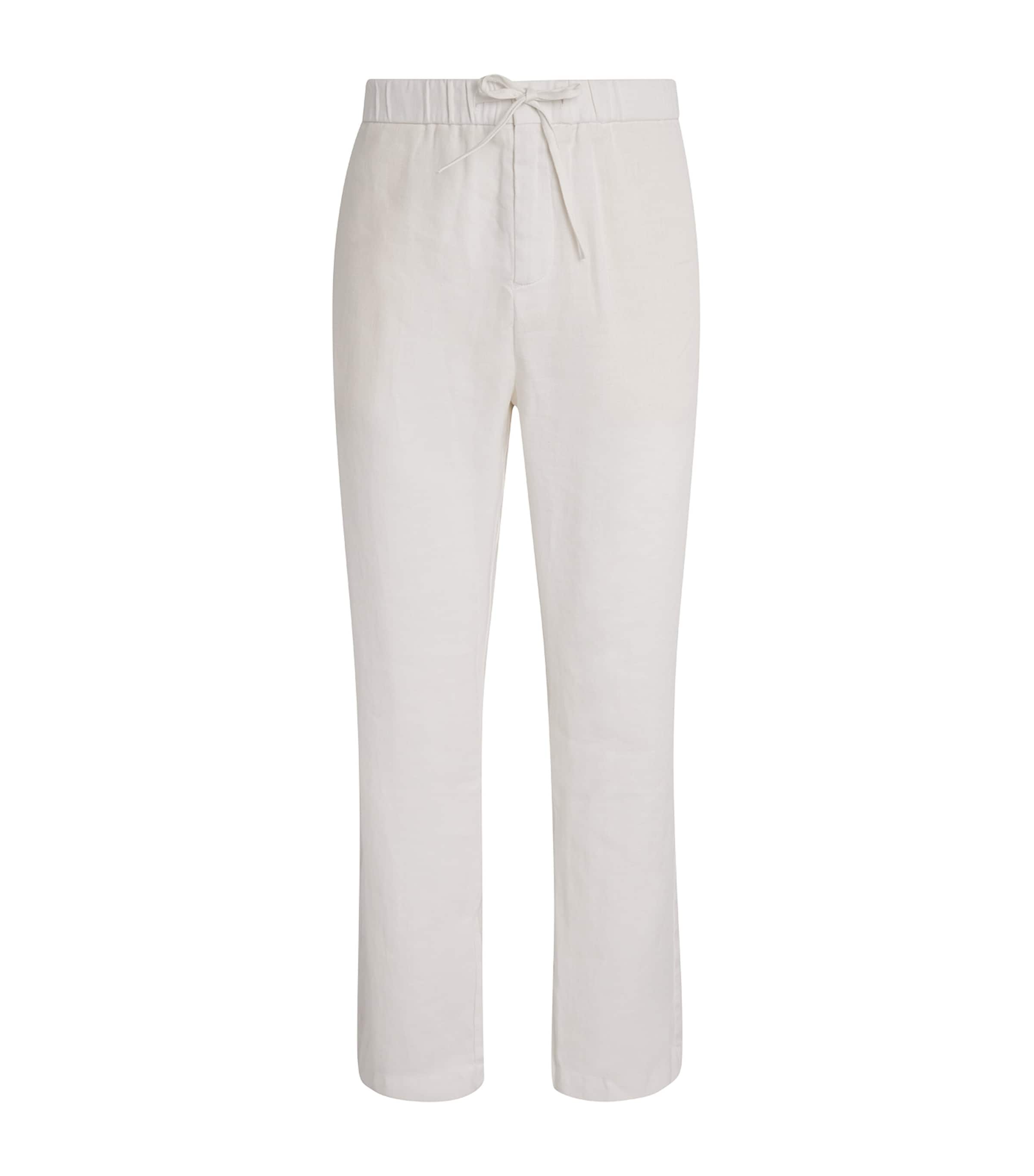 Linen-Cotton Oscar Straight Trousers
