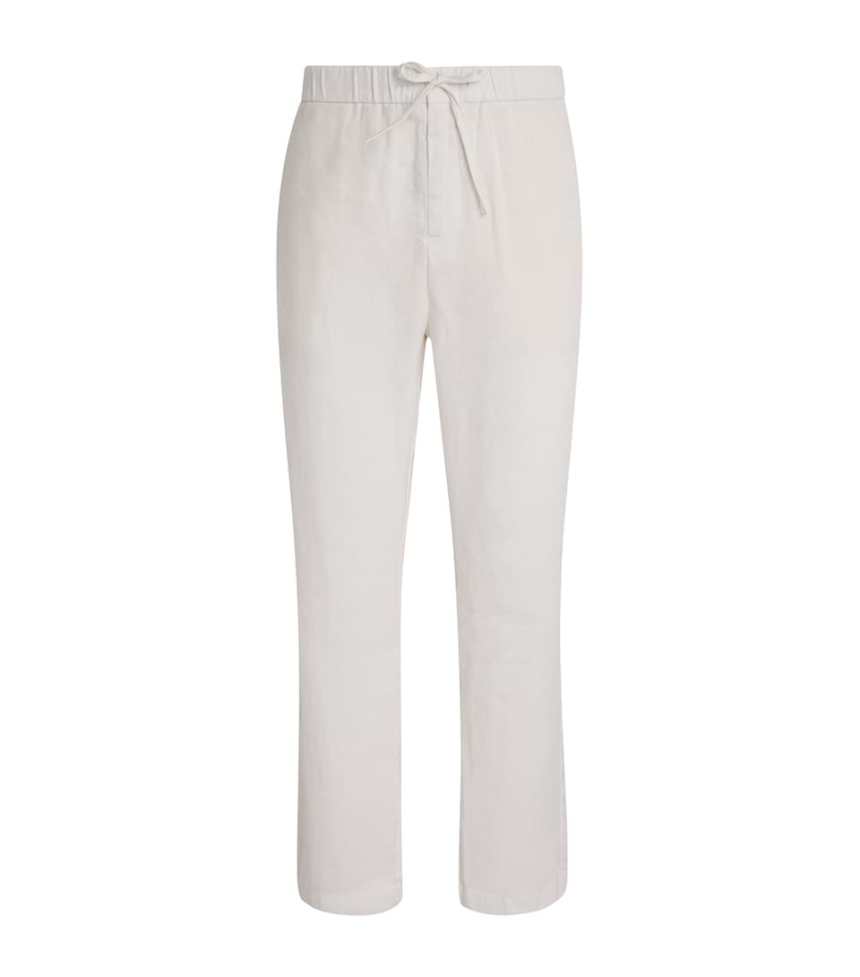 Linen-Cotton Oscar Straight Trousers
