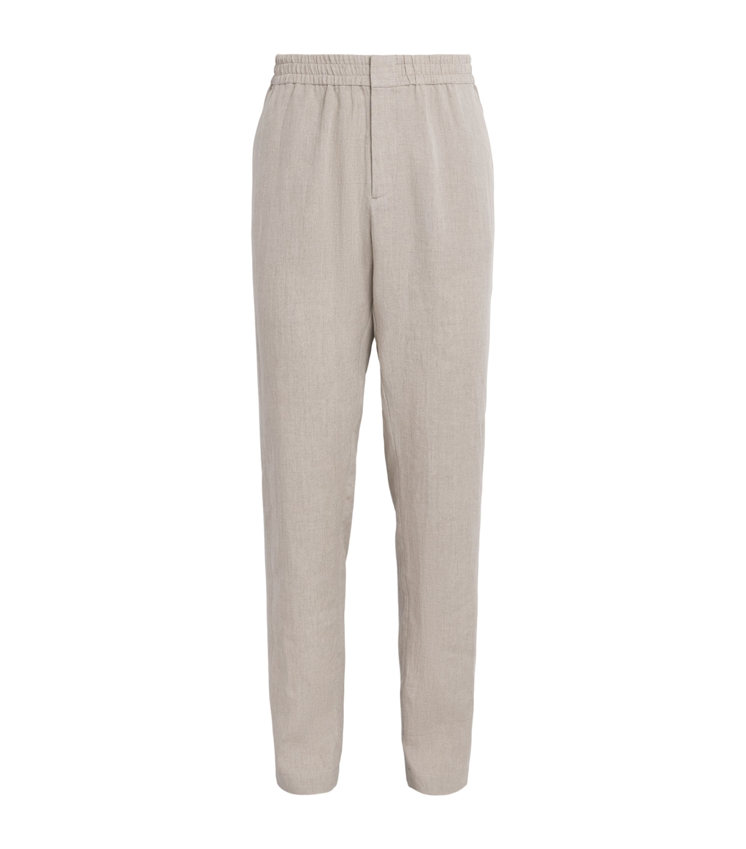 Sunspel Mens Linen Drawstring Trousers Brbd Sand