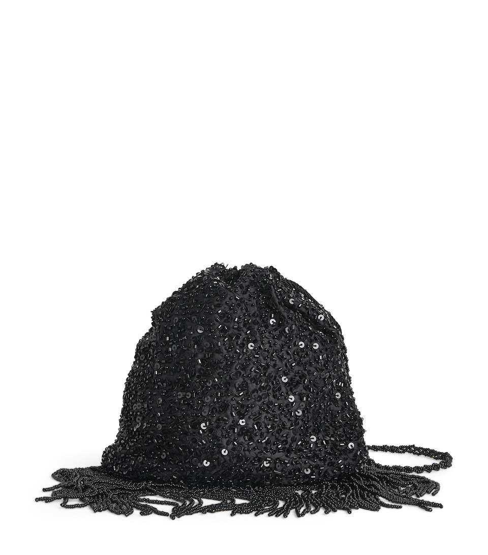 Silk Satin Orla Embellished Clutch Bag