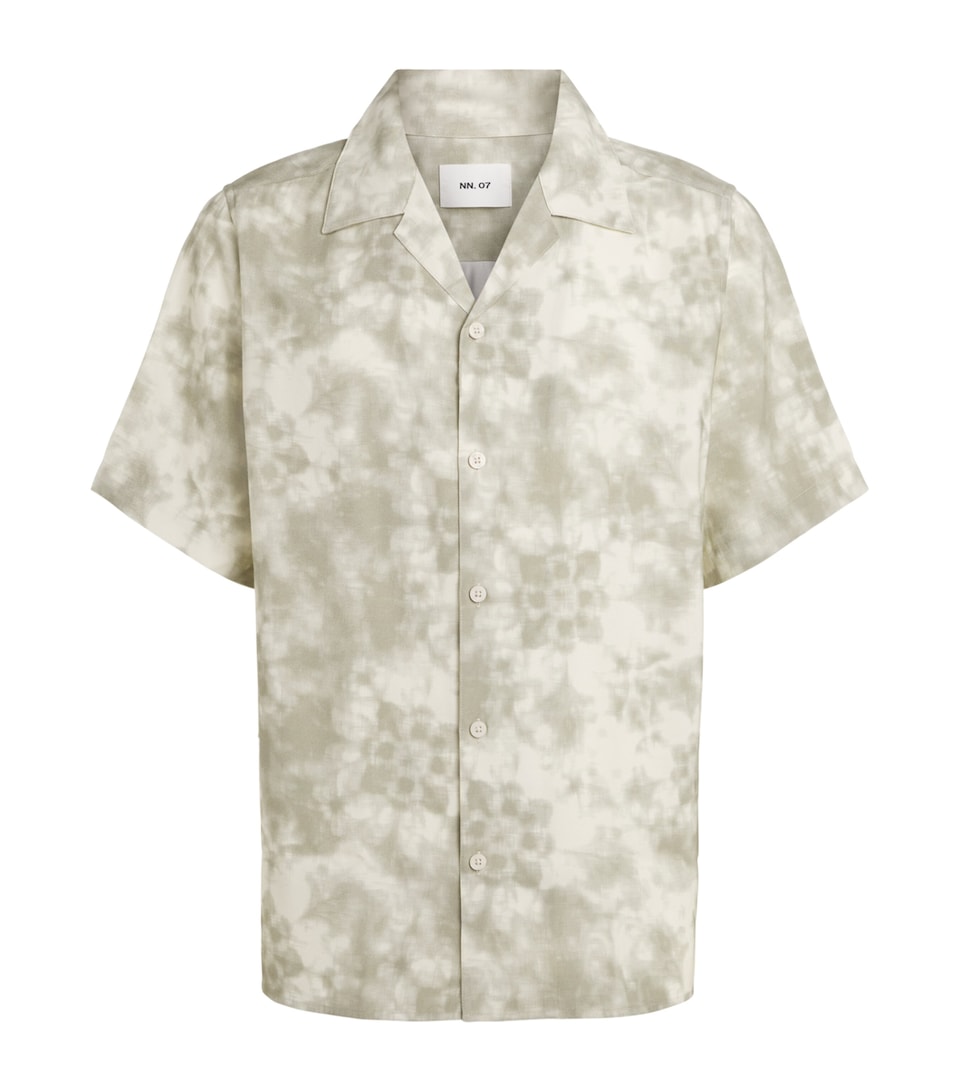 NN.07 Mens Tie Dye Julio Shirt Green Print