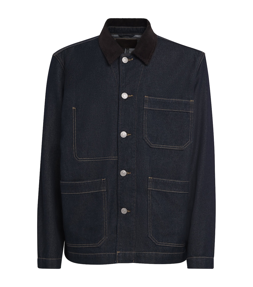 Corduroy-Collar Pauler Denim Chore Jacket