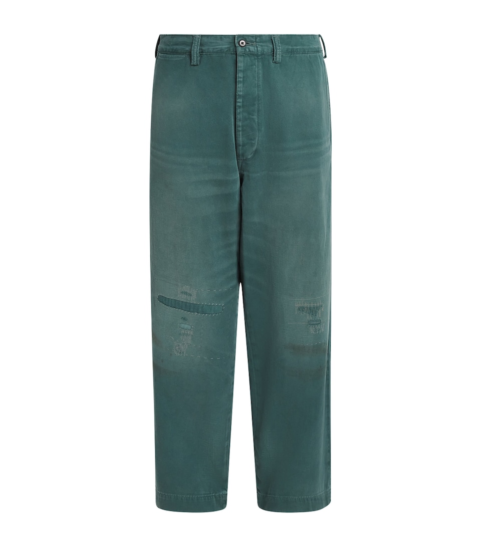 Polo Ralph Lauren Mens The Repaired Big Chinos Charter Green