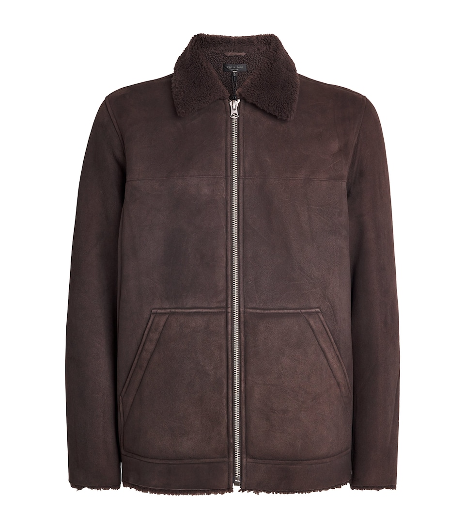 Shearling-Collar Jacket
