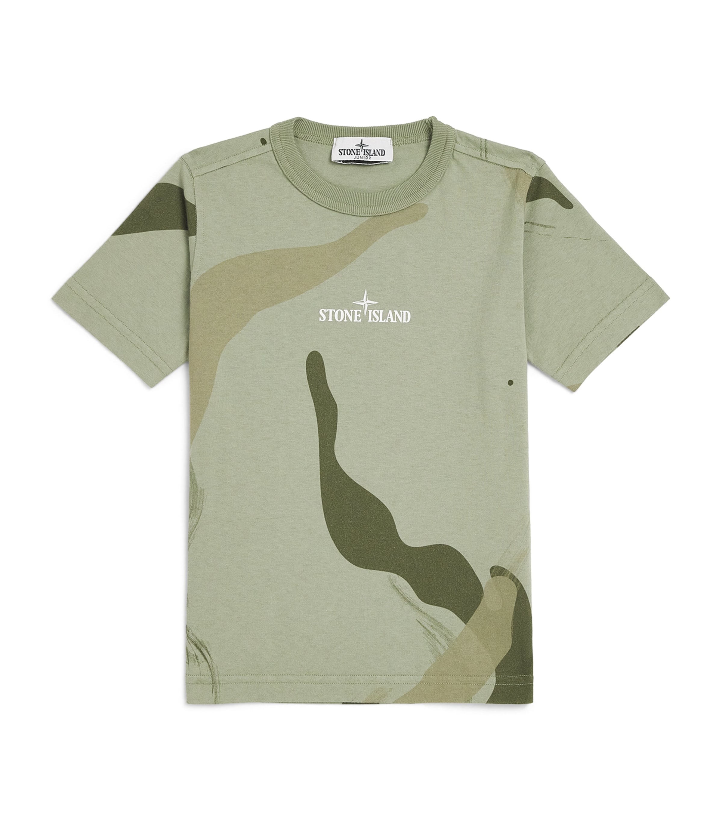 Stone Island Junior Cotton Camouflage T-Shirt (6-14 Years) Sage