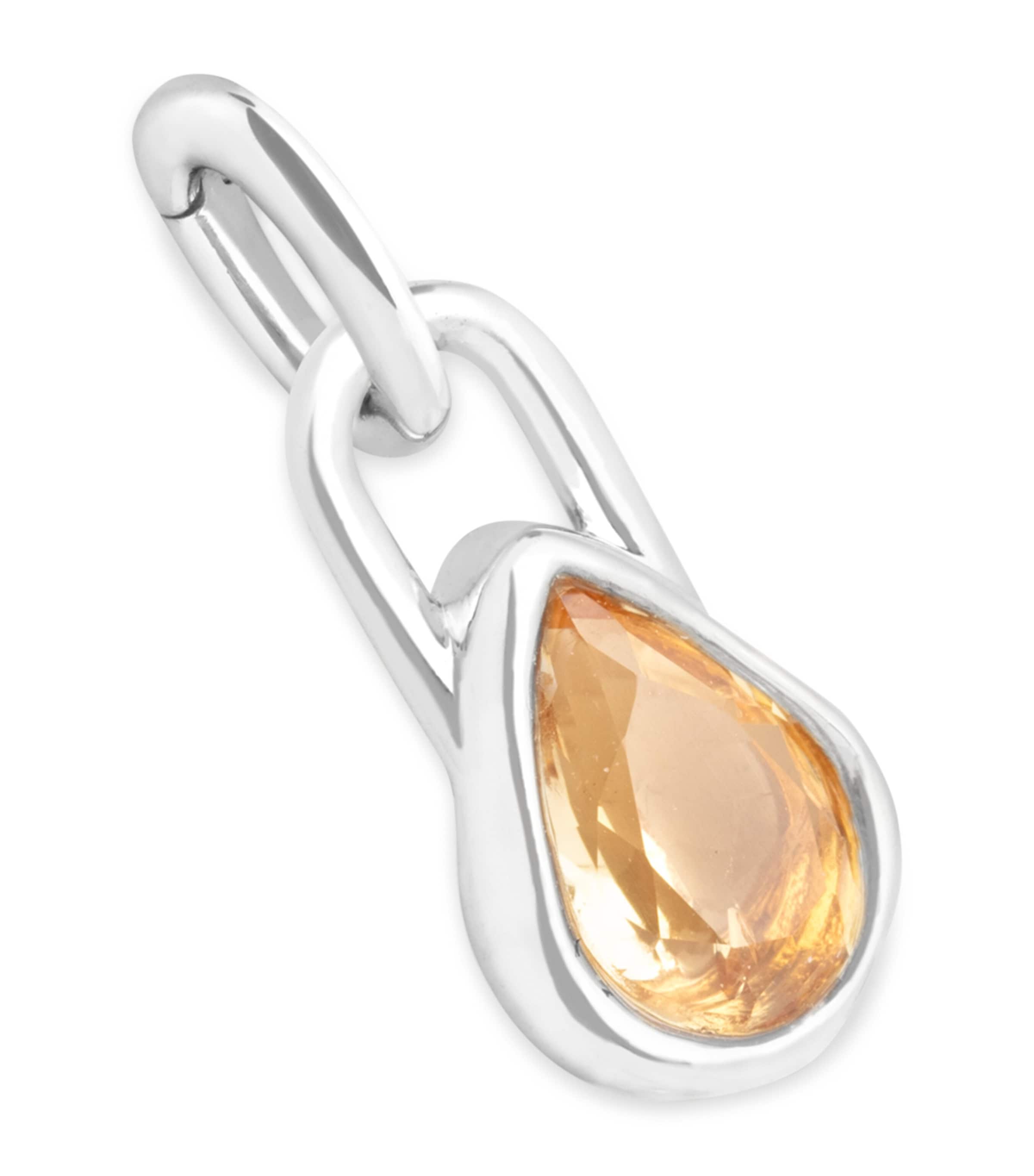 Rhodium-Plated November Birthstone Charm