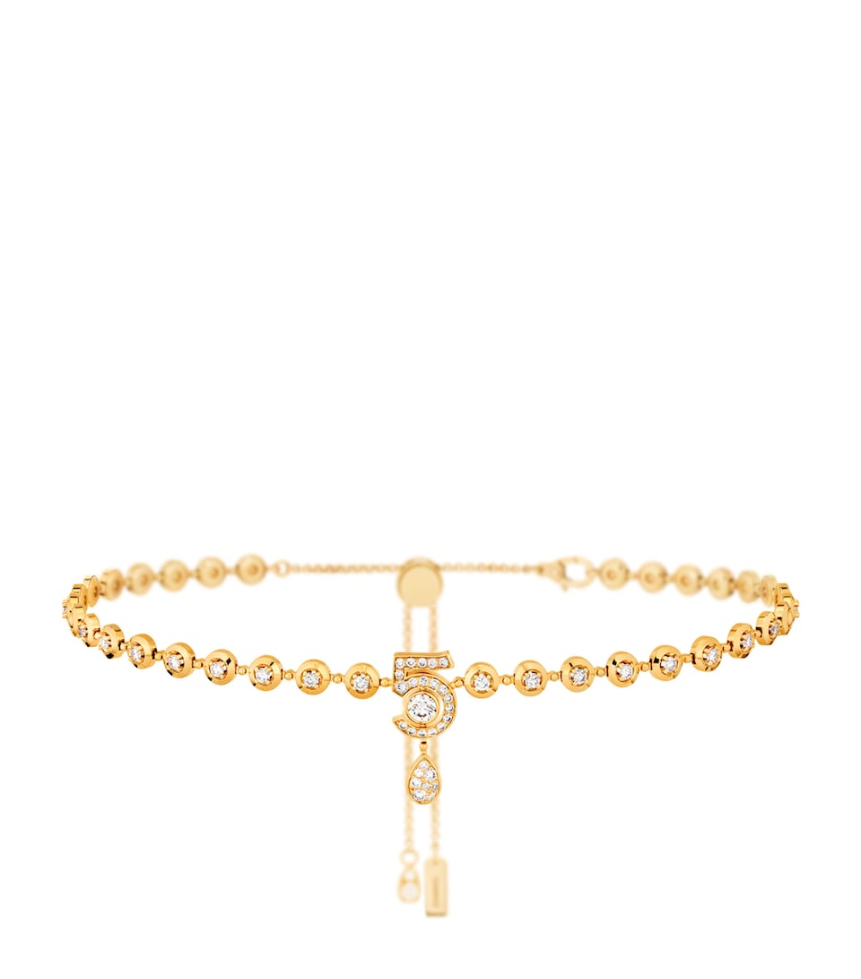 CHANEL Yellow Gold and Diamond Eternal N°5 Necklace Yellow