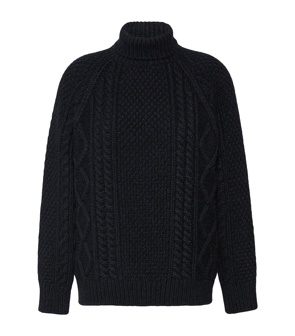 Weekend Max Mara Womens Wool-Blend Rollneck Sweater Navy