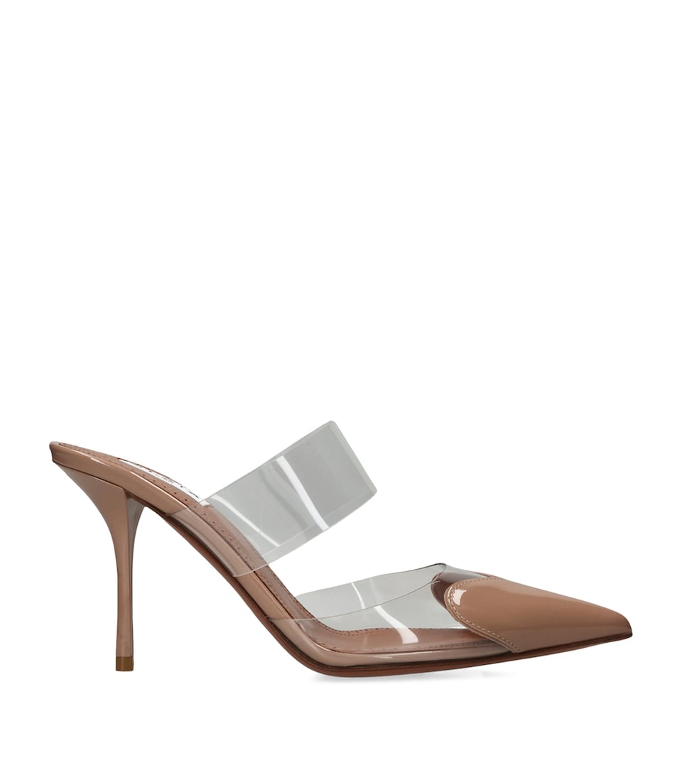 Patent Leather Heart Mules 90