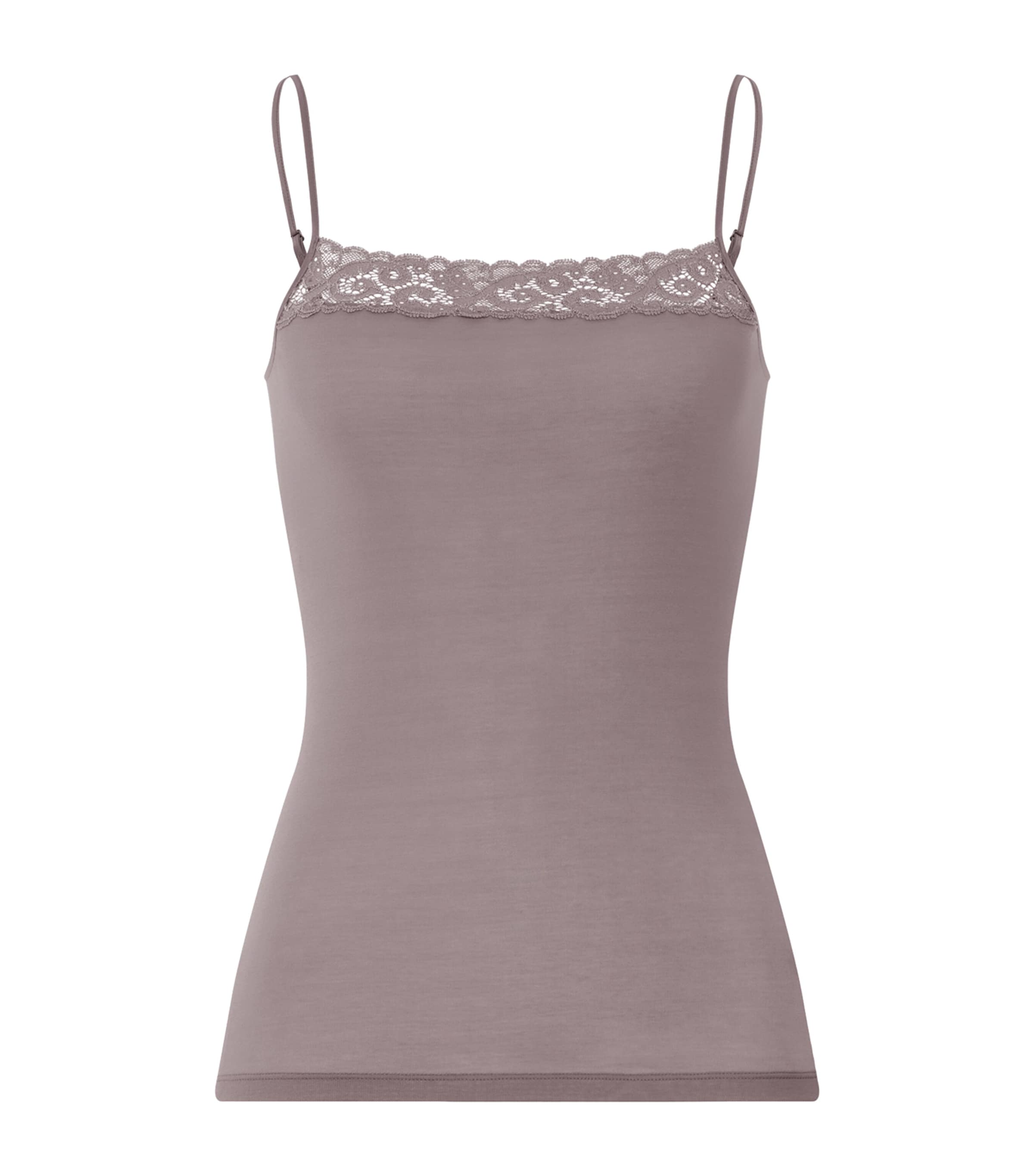 Hanro Womens Cotton Moments Tank Top Stormy Rose