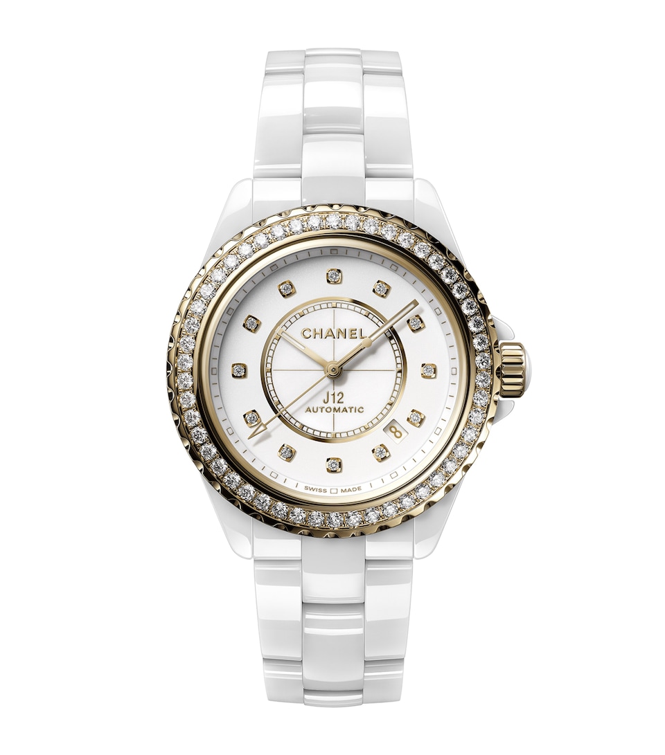 Yellow Gold, Ceramic and Diamond J12 Calibre 12.1 Watch 38mm