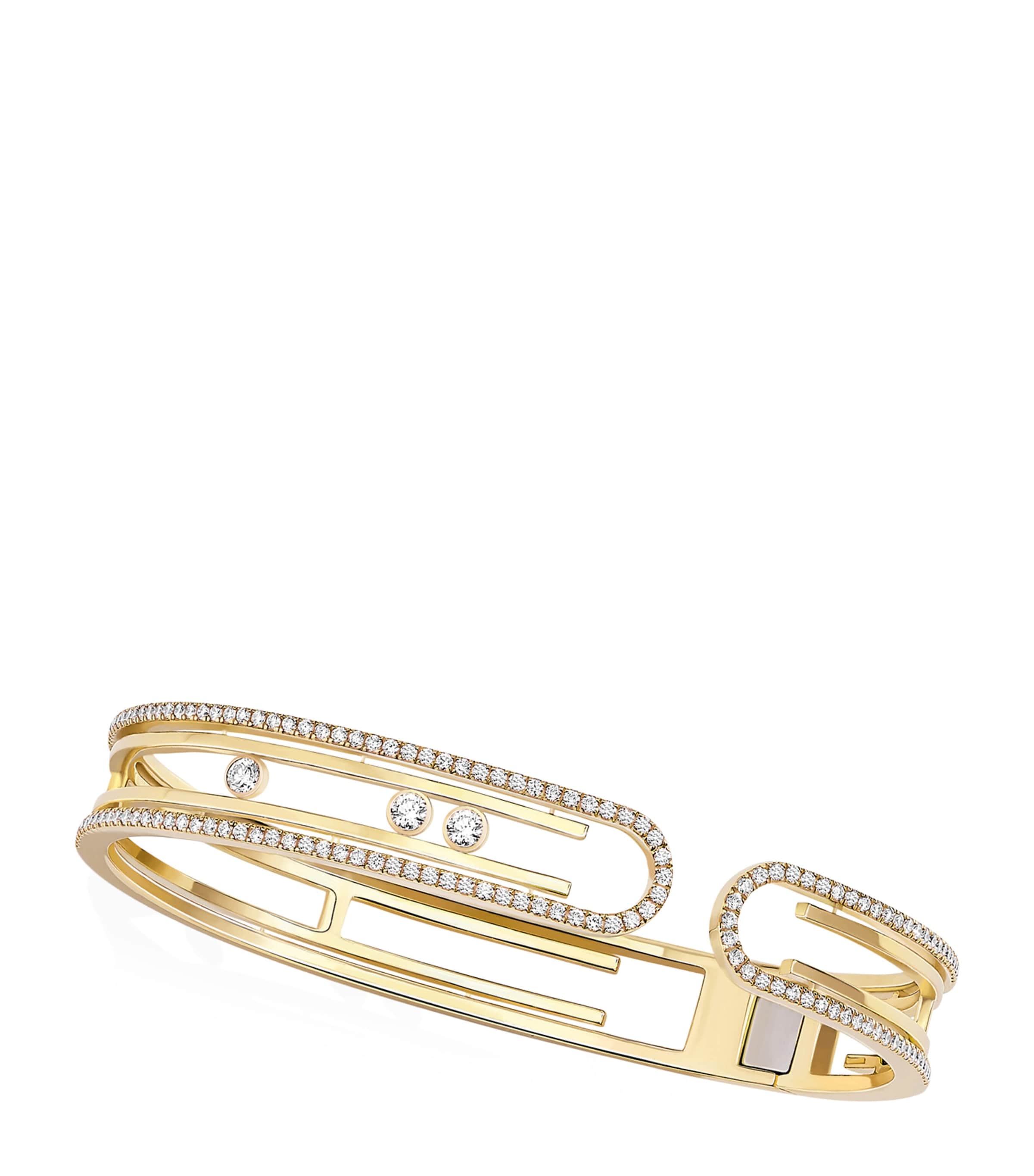 Yellow Gold and Diamond Move 10th Birthday Bangle