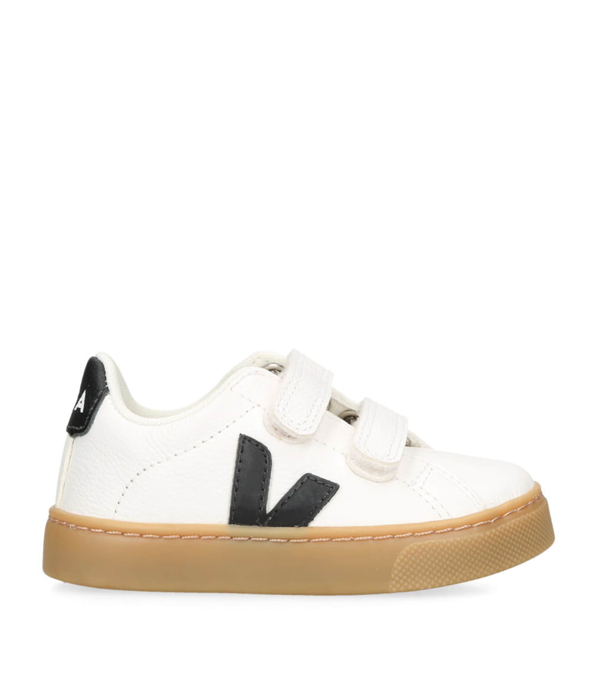 Veja Kids Leather Esplar Velcro Sneakers White/blk