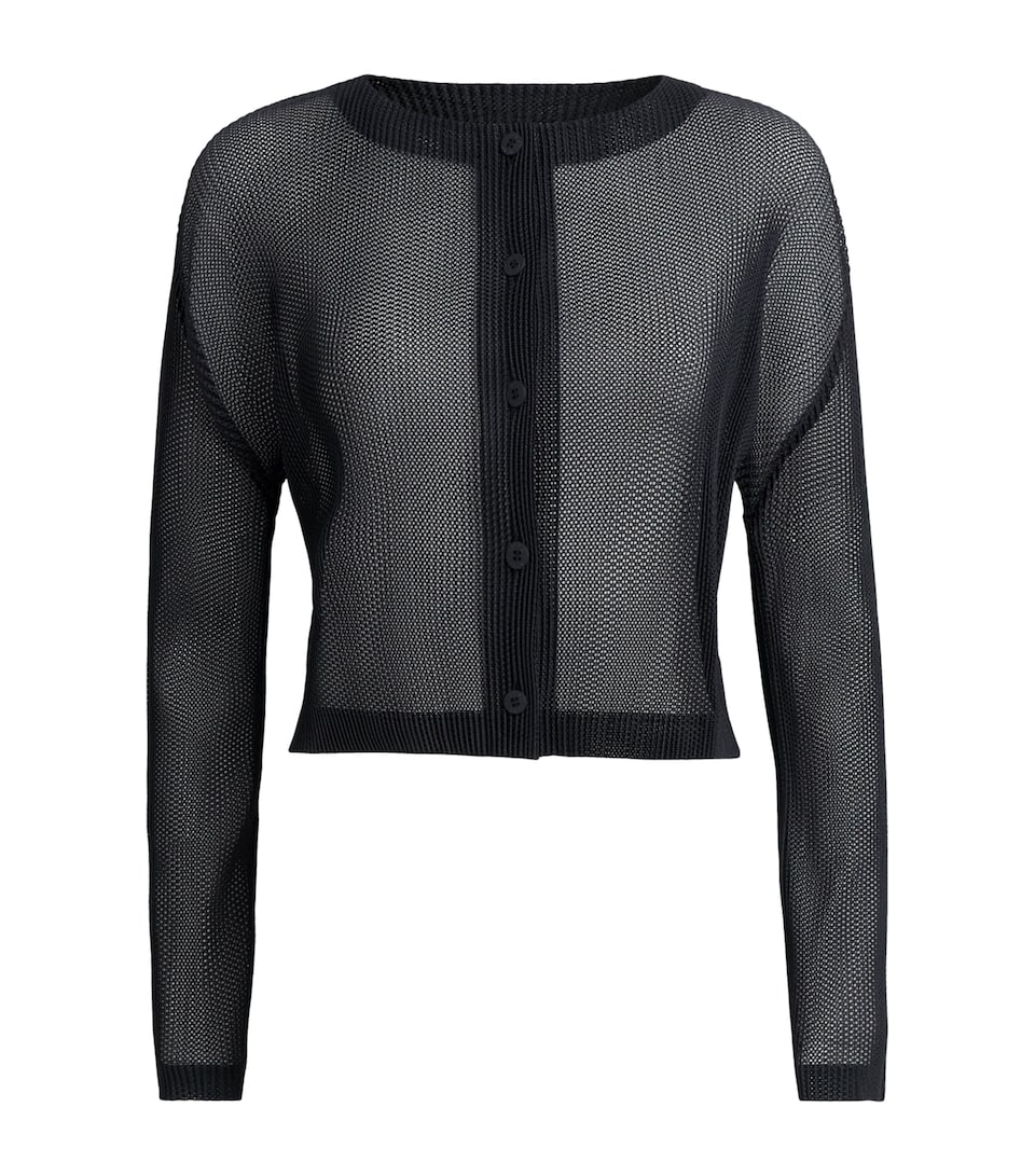 Pleats Please Issey Miyake Womens Tatami Cardigan Black