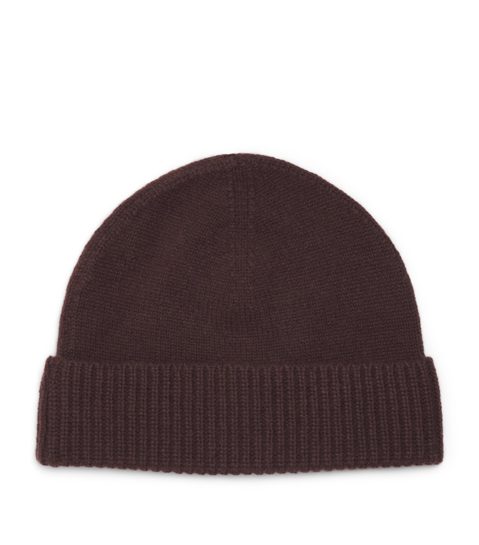 Joseph Cashmere Chia Beanie Hat Mahogany
