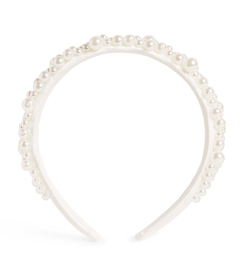 Satin Faux Pearl Headband