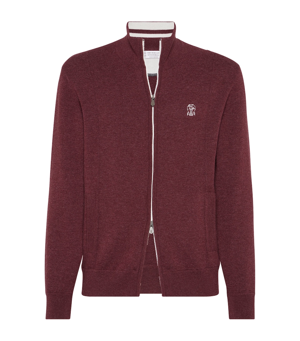 Cashmere Zip-Up Cardigan