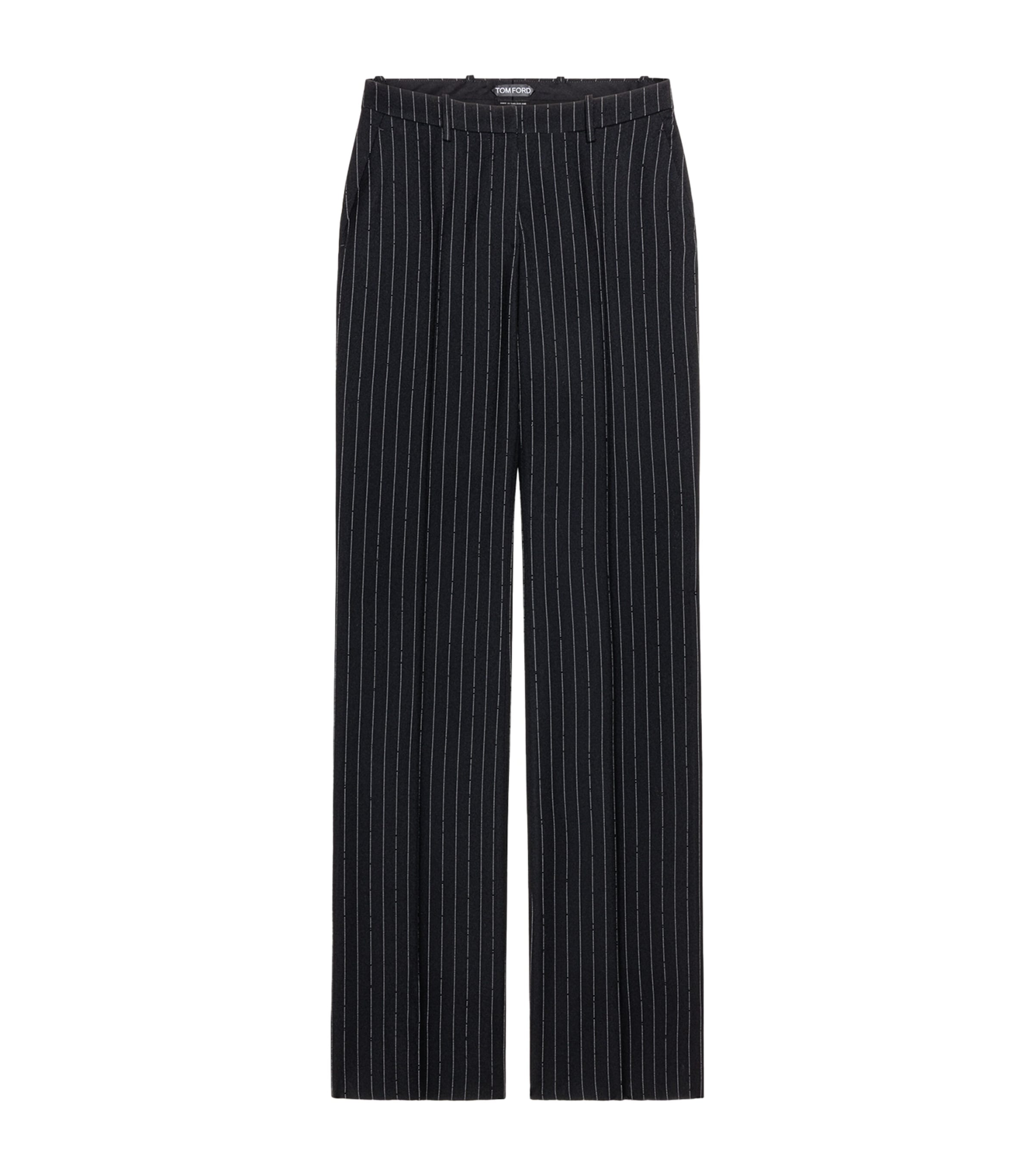 TOM FORD Womens Virgin Wool Embellished-Stripe Trousers Naa