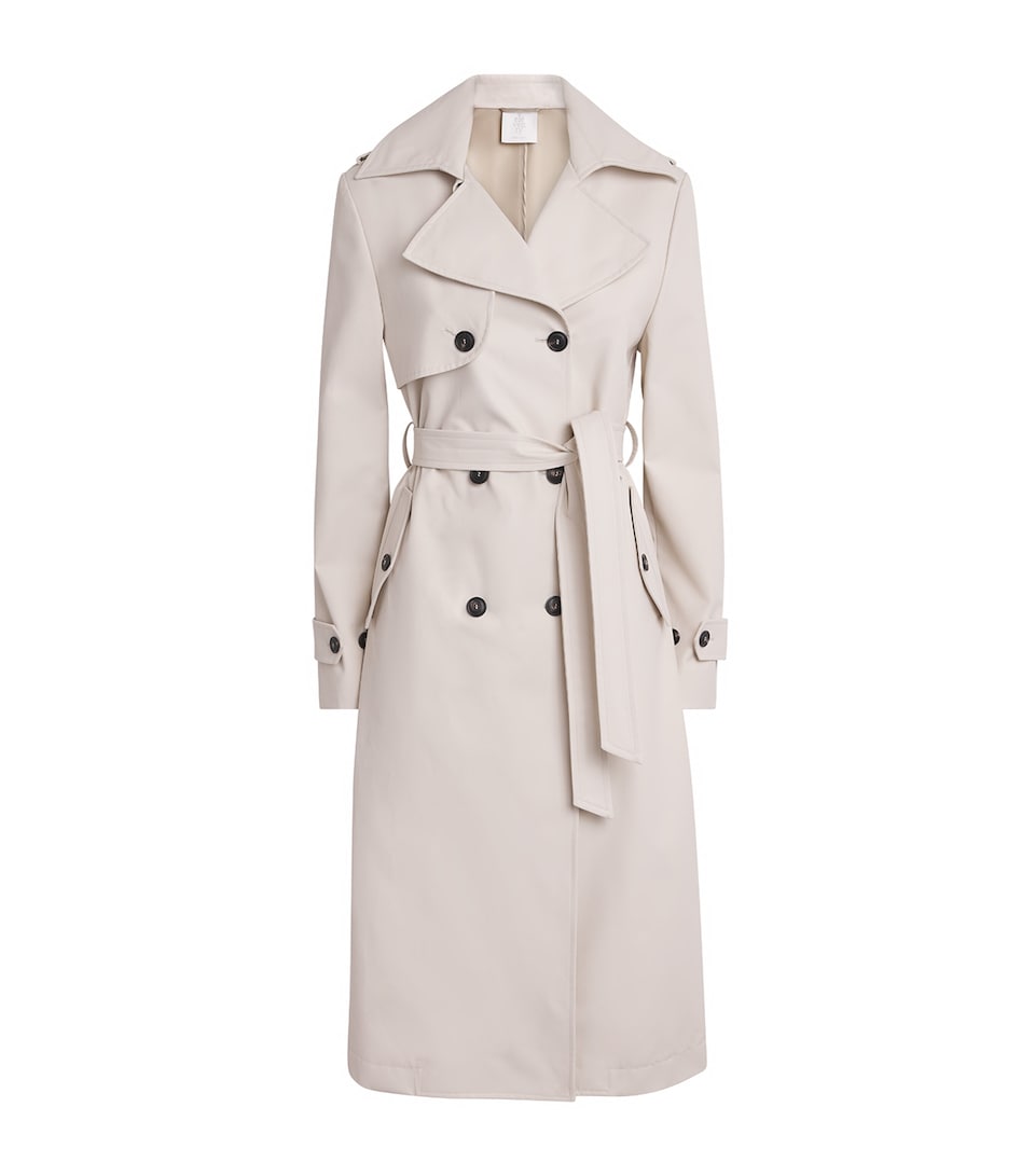 Eleventy Womens Water-Resistant Trench Coat Sabbia