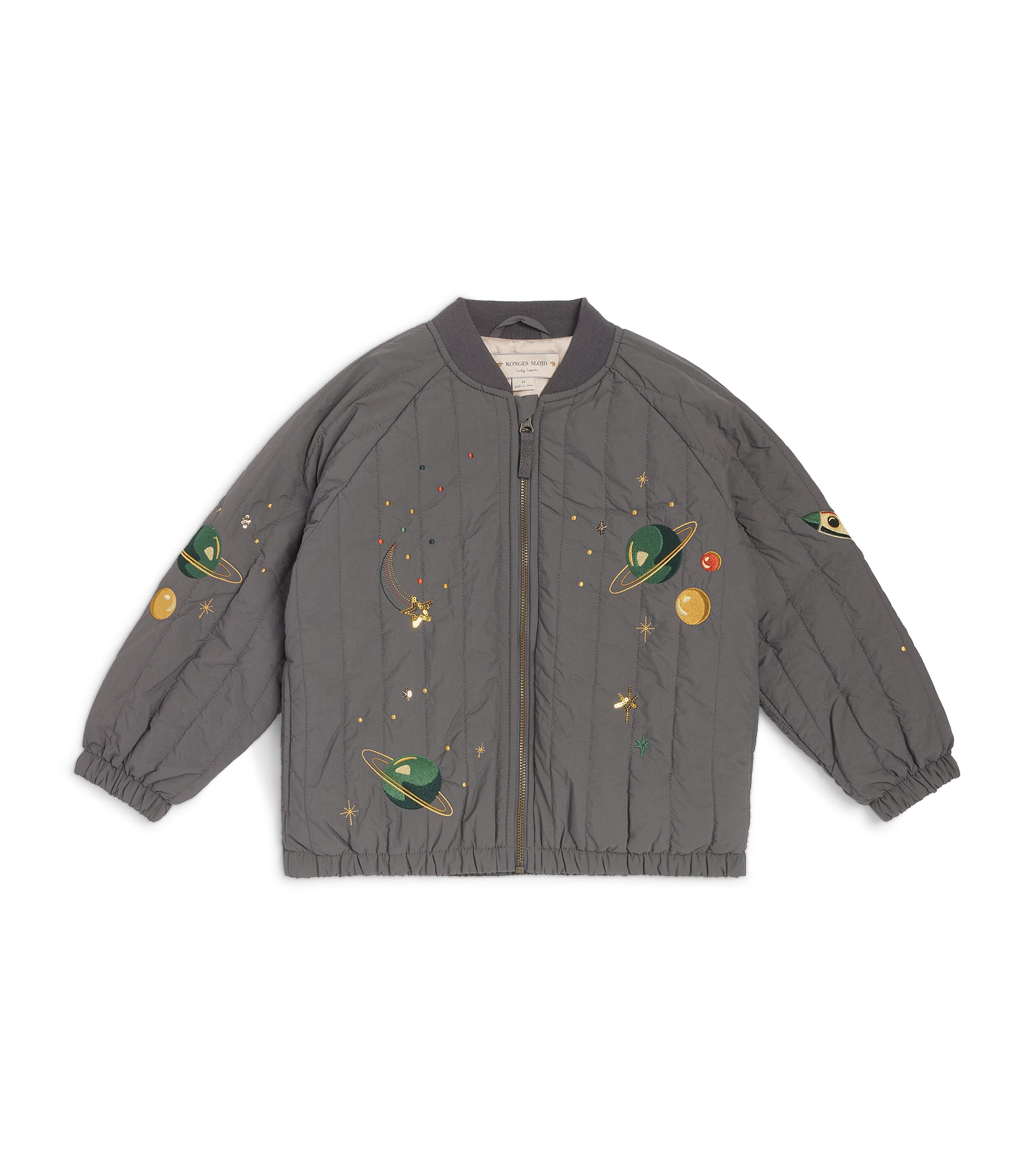 KONGES SLOJD Padded Sequin Juno Bomber Jacket (18 Months-8 Years) Magnet