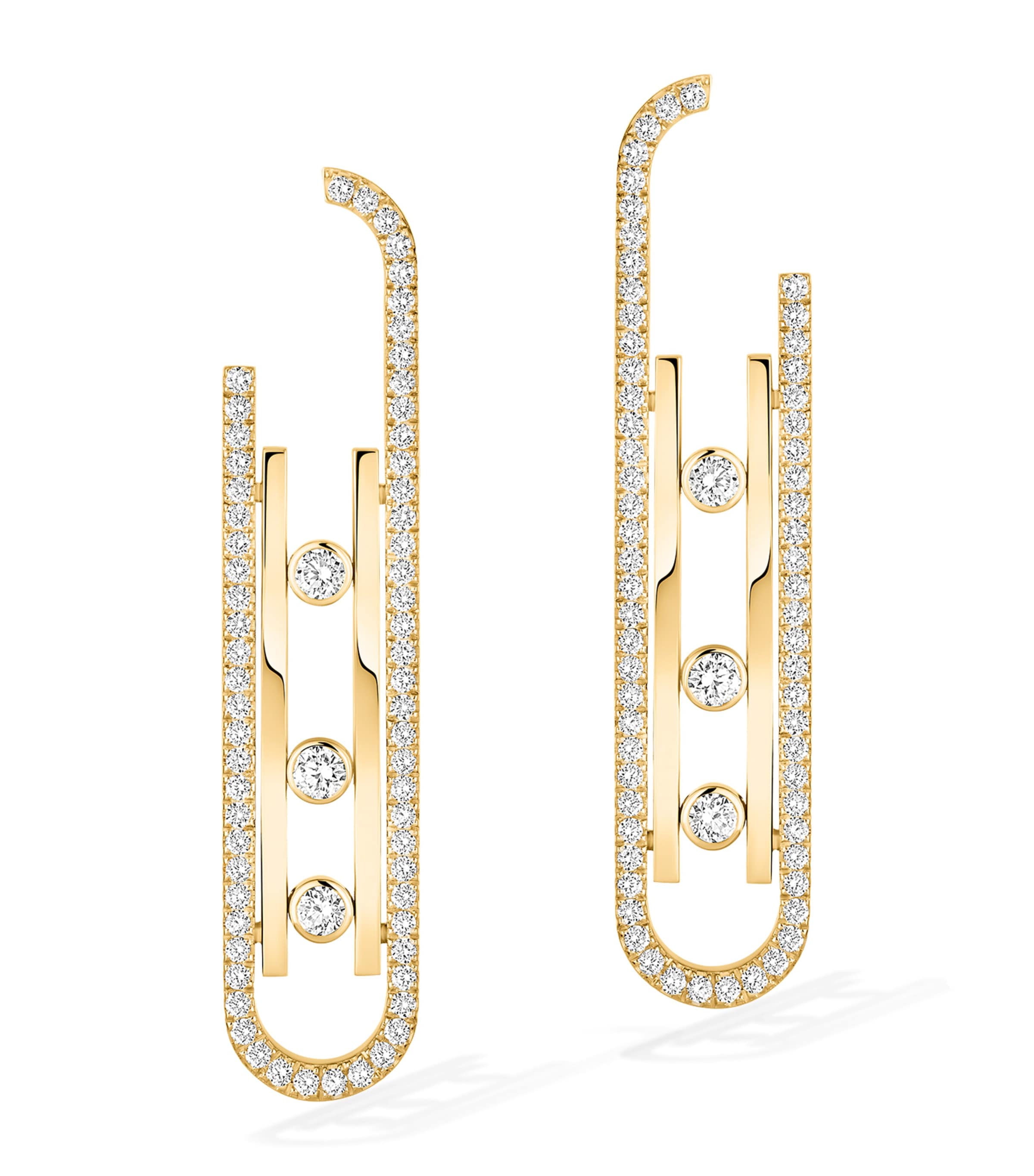 Messika Move 10th Birthday Yellow Gold and Diamond Earrings (1.00ct) Yellow Gold
