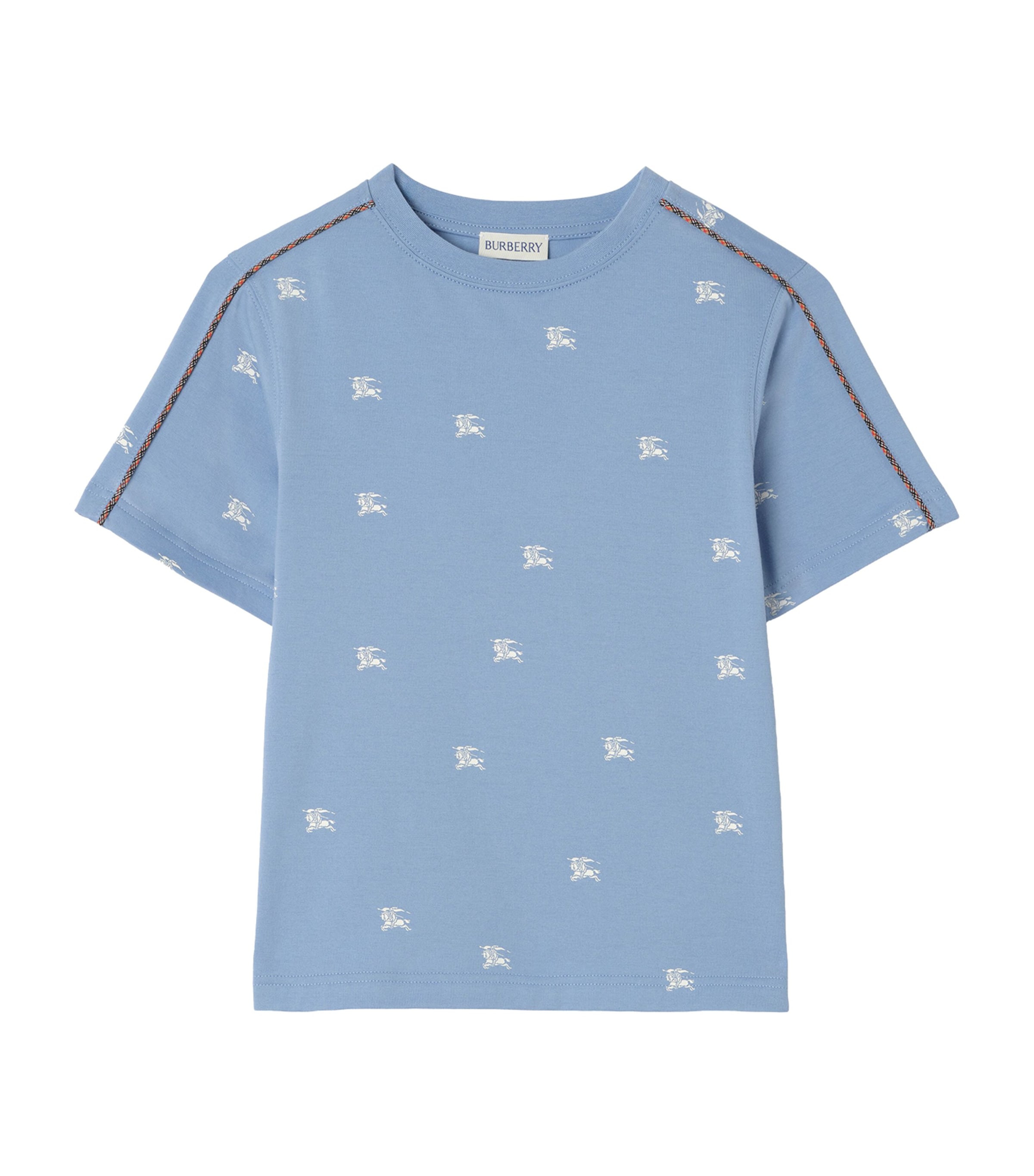 Burberry Kids Cotton EKD T-Shirt (4-12 Years) Cornflower Blue