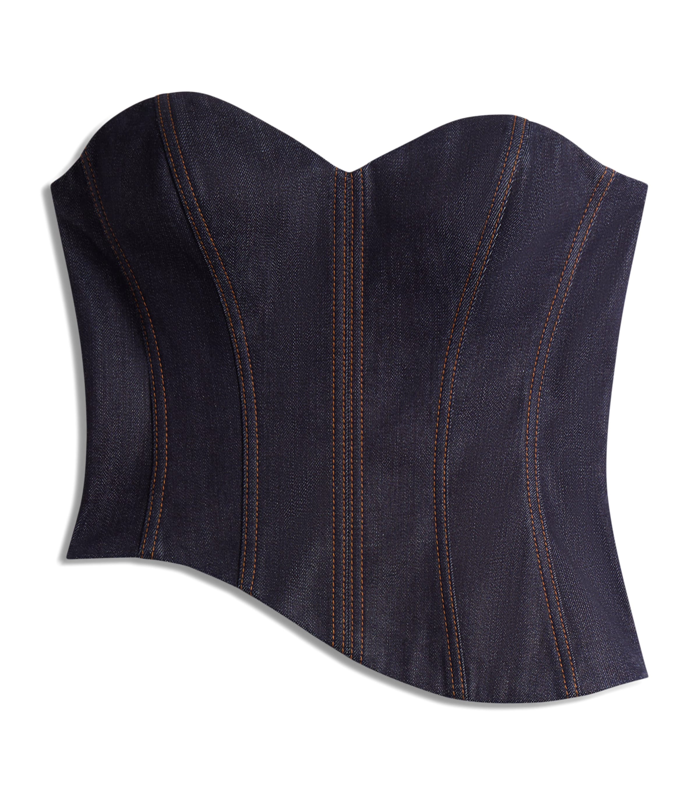Schiaparelli Womens Denim Wave Bustier Blue