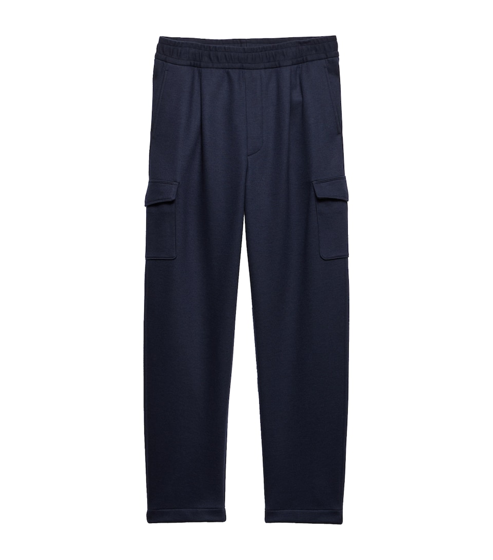 Cashmere-Wool Cargo Sweatpants