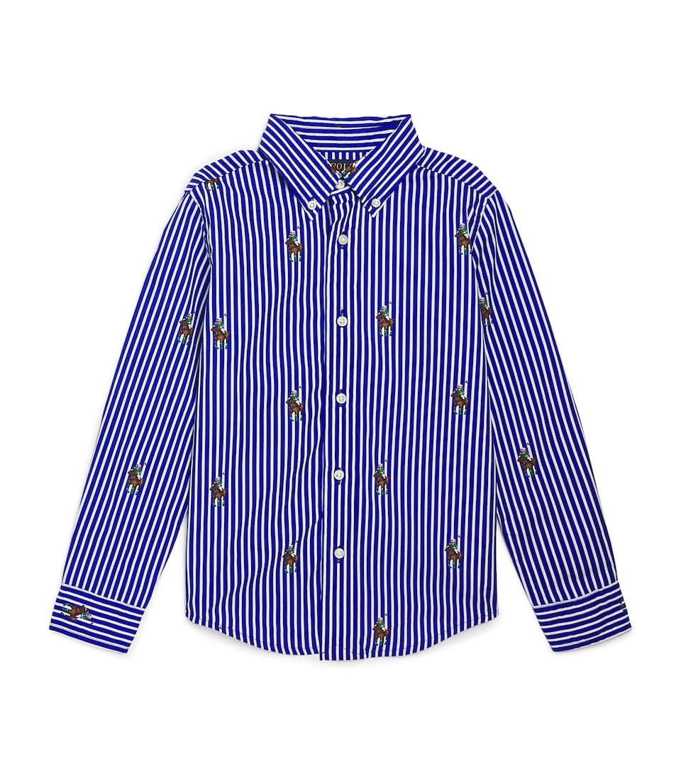 Cotton Stripe Polo Bear Shirt (2-7 Years)