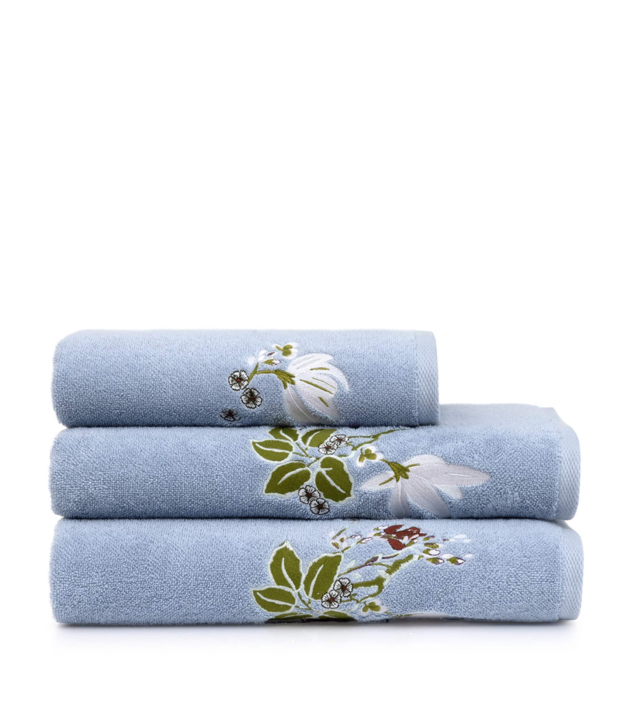 Yves Delorme Rameau Hand Towel (55cm x 100cm) Blue