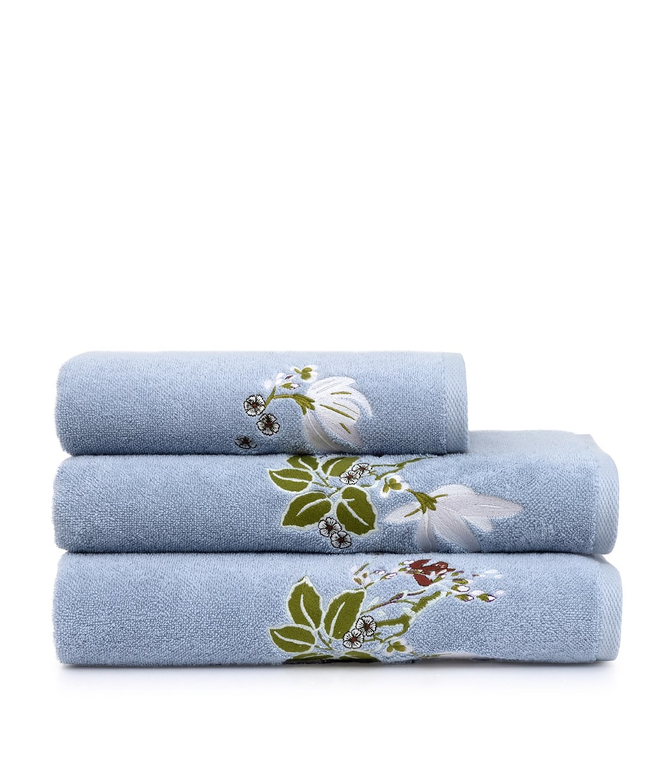 Yves Delorme Rameau Hand Towel (55cm x 100cm) Blue