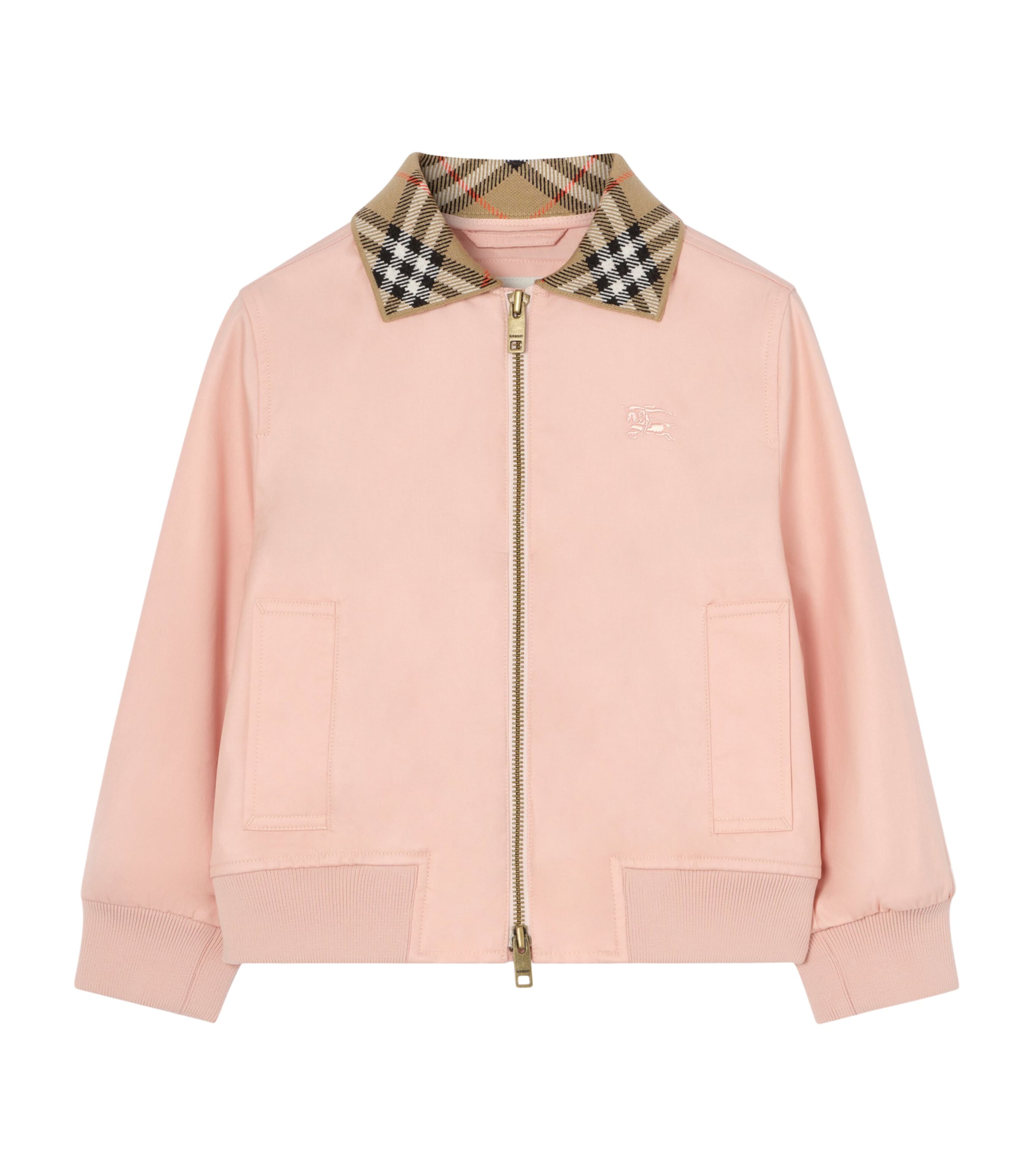 Burberry Kids Cotton Hayfield Harrington Jacket (14 Years) Archive Pink