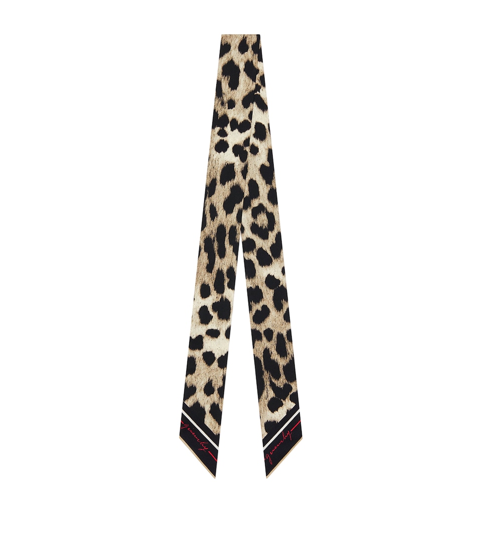 Givenchy Silk Leopard Print Scarf