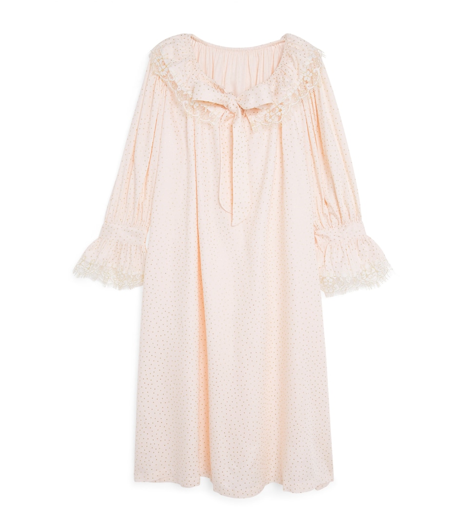 Amiki Frilled Alaia Dress (2-12 Years) Golden Dots