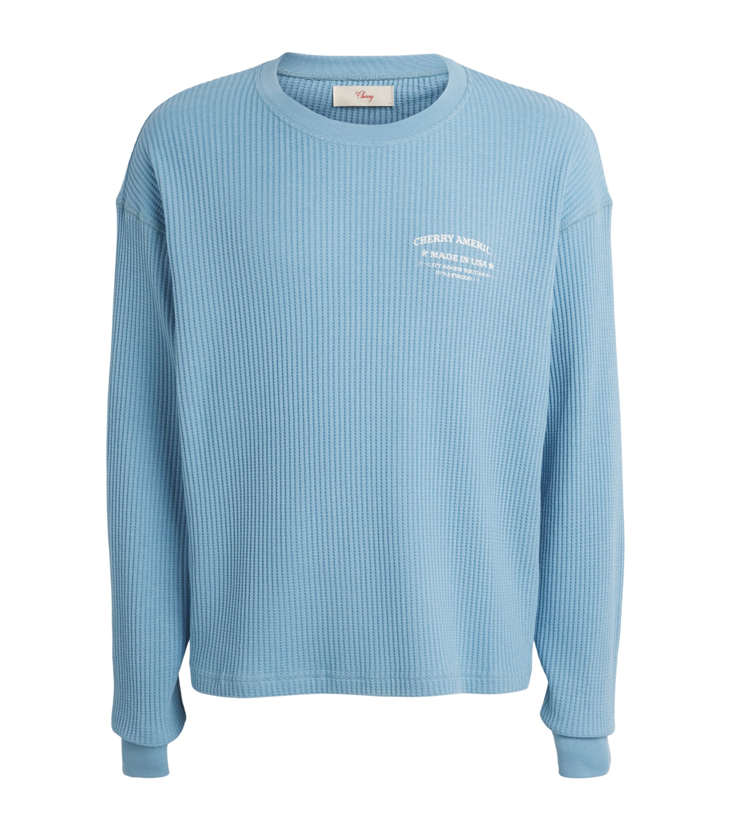 Cherry Los Angeles Mens Ranchwear Thermal Sweater Sky Blue