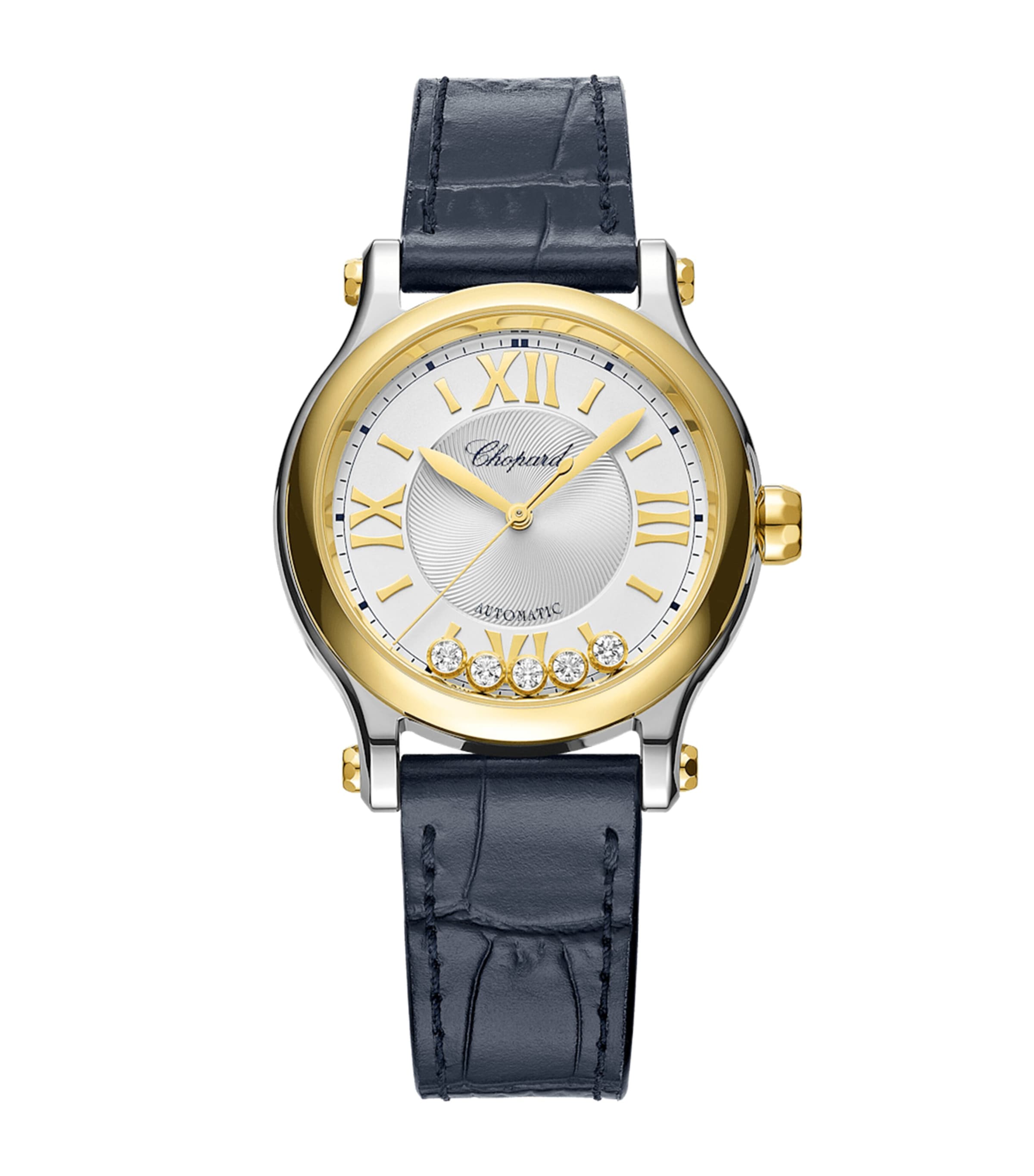 Yellow Gold, Stainless Steel and Diamond Happy Sport Watch 33mm