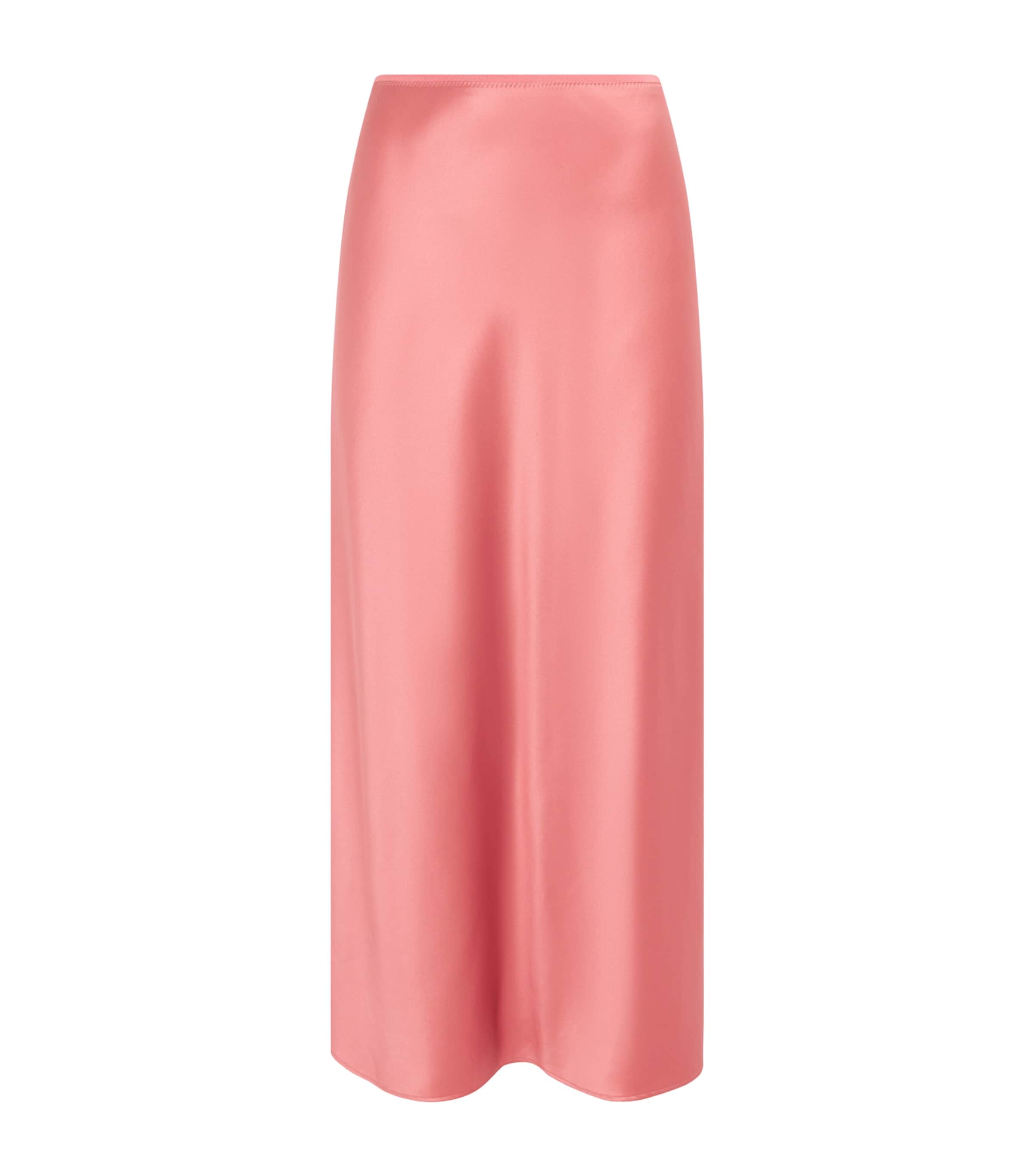 Joseph Womens Silk Satin Isaak Maxi Skirt Pomegranate