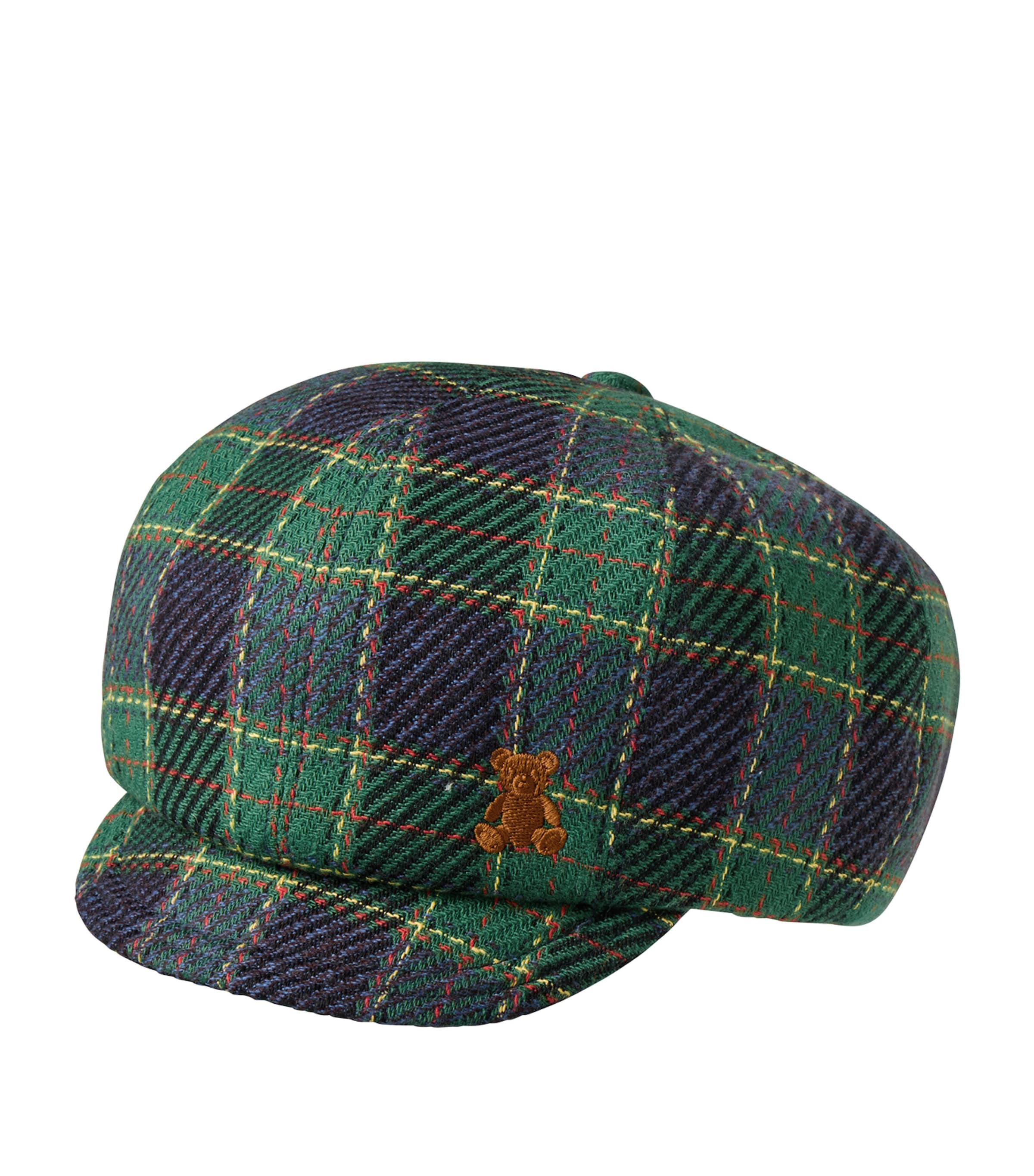 Miki House Cotton Embroidered Tartan Cap