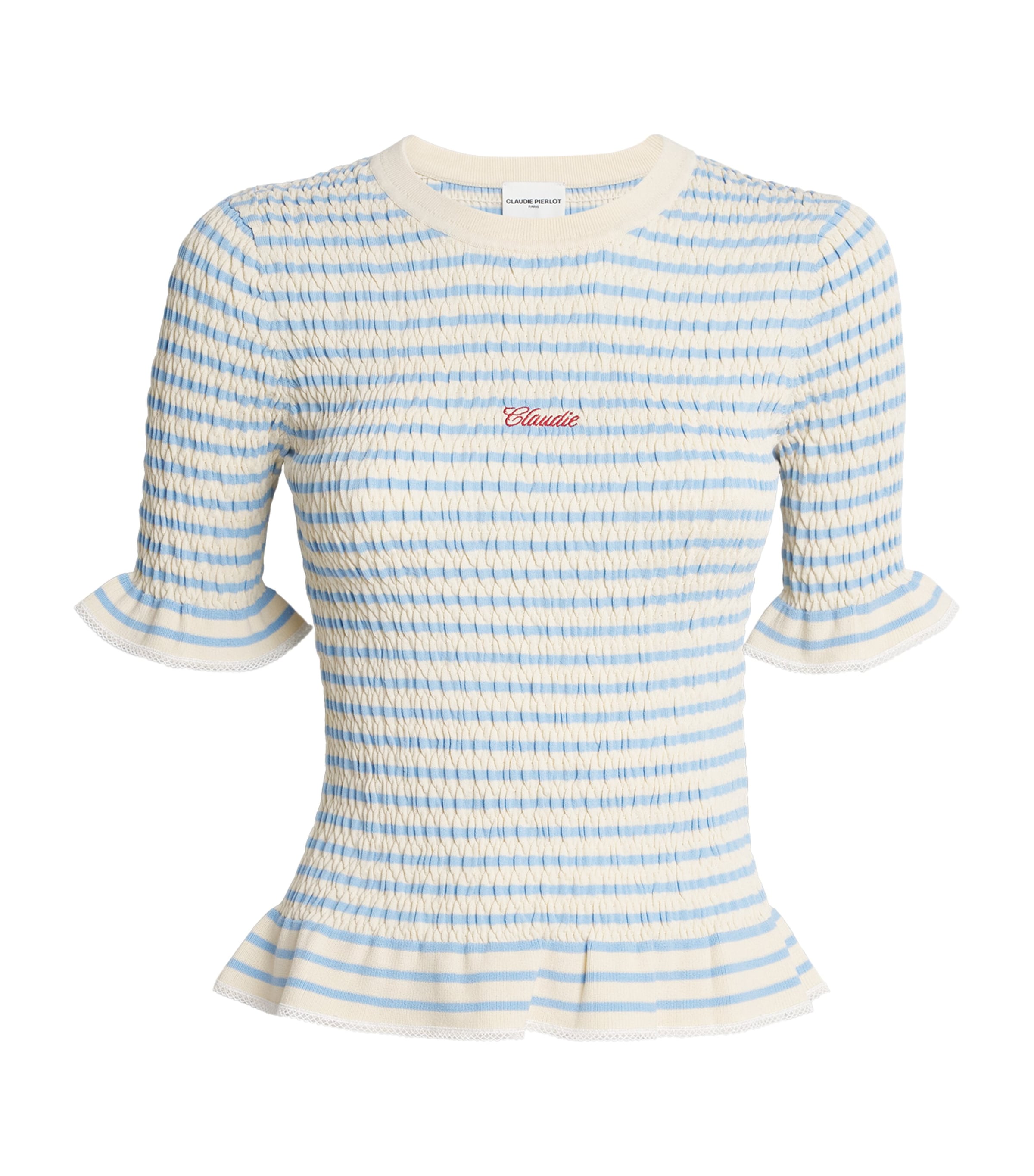 Claudie Pierlot Womens Knitted Stripe Top Dual Color