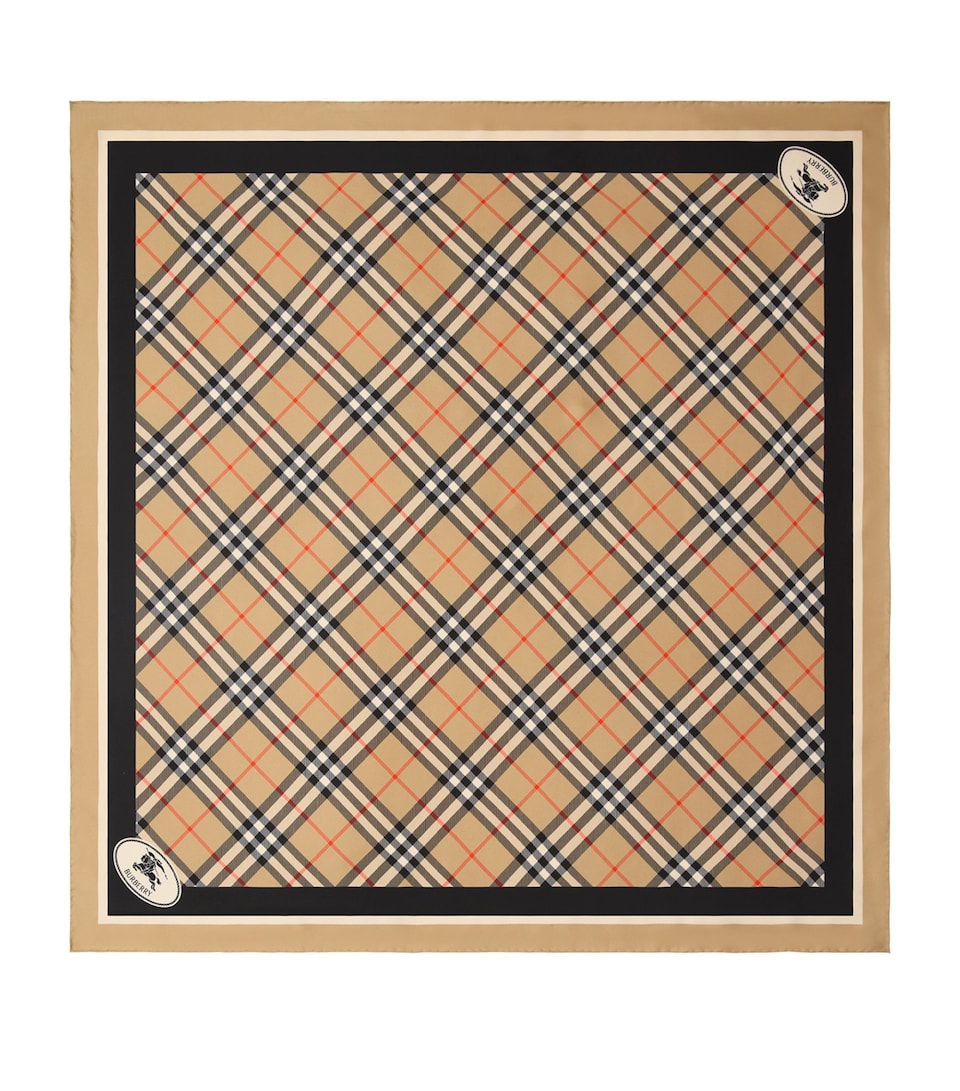 Silk Check Scarf