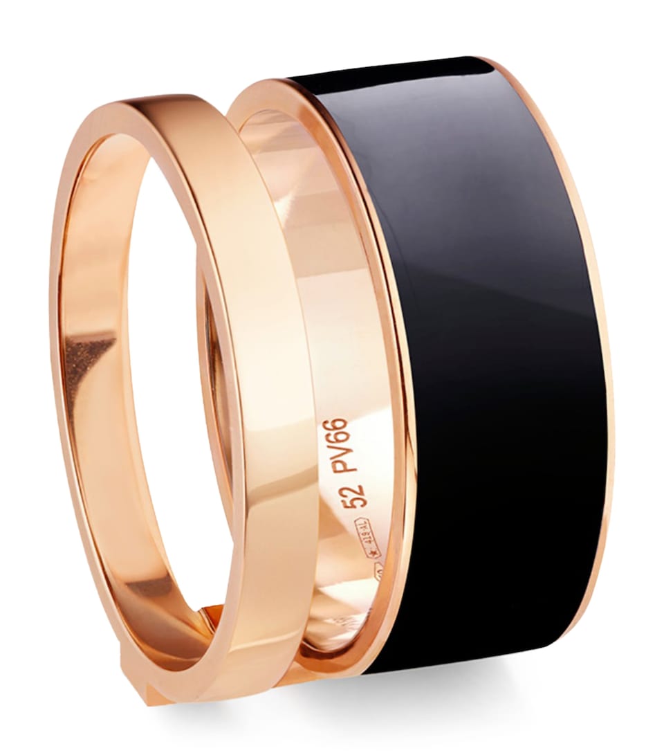 Repossi Pink Gold and Enamel Berbere Ring Pink Gold
