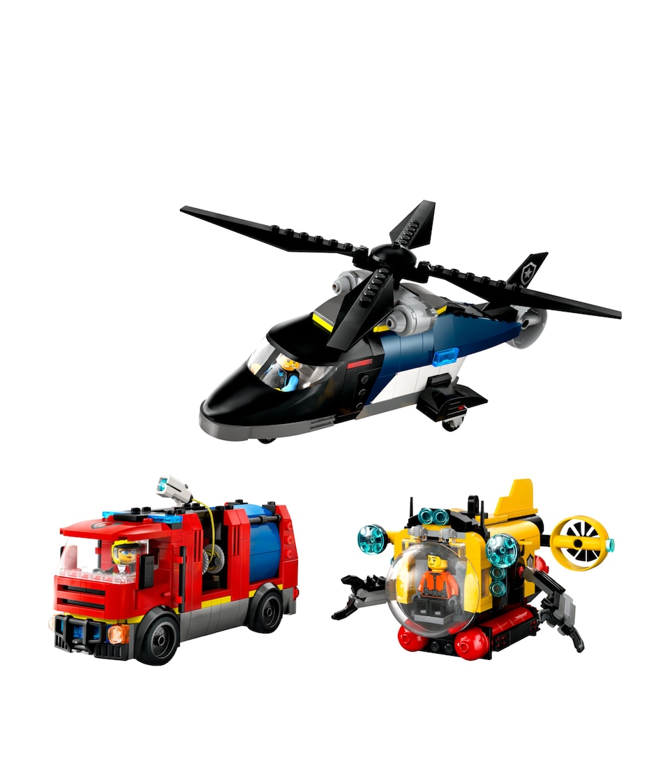 City Helicopter, Fire Truck & Submarine Remix 60462