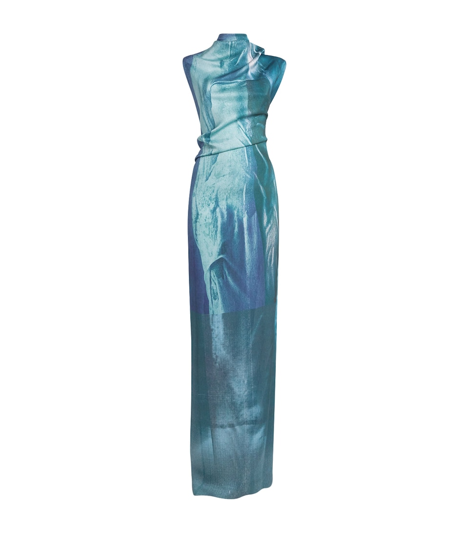 Draped Water Maxi Dress