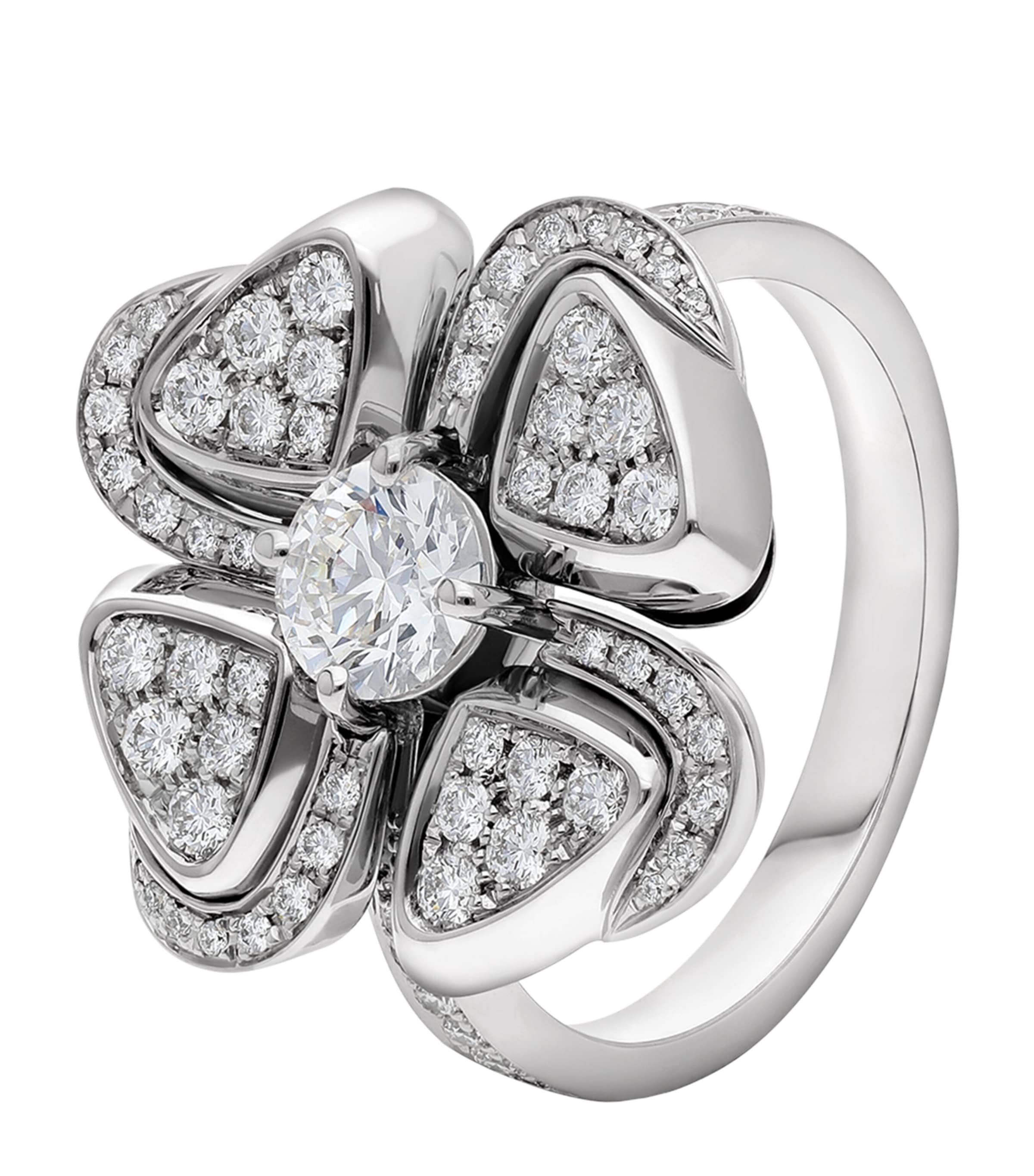 Bvlgari White Gold and Diamond Fiorever Ring White Gold