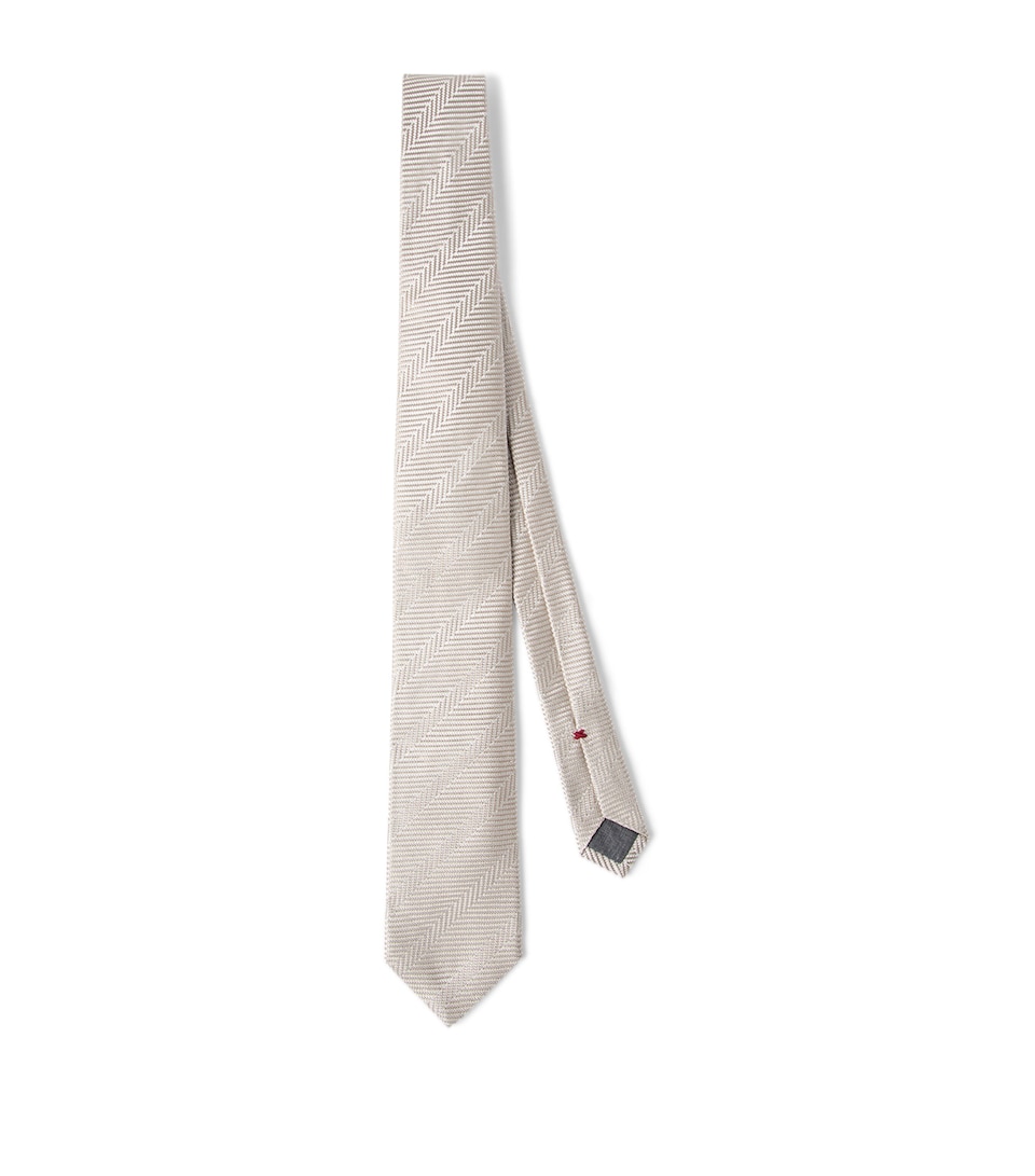 Silk Chevron Stripe Tie
