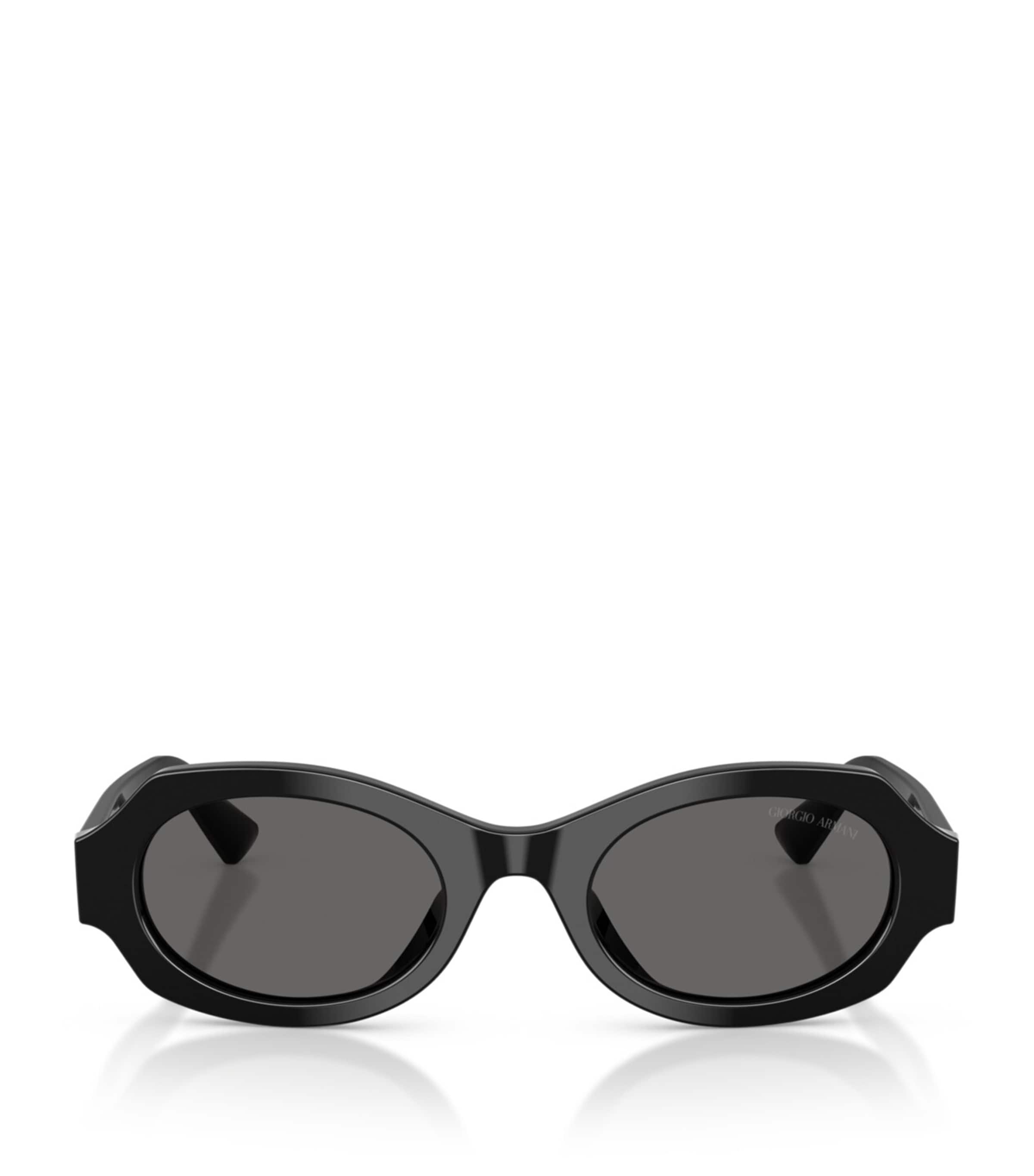 Giorgio Armani Oval Sunglasses Black