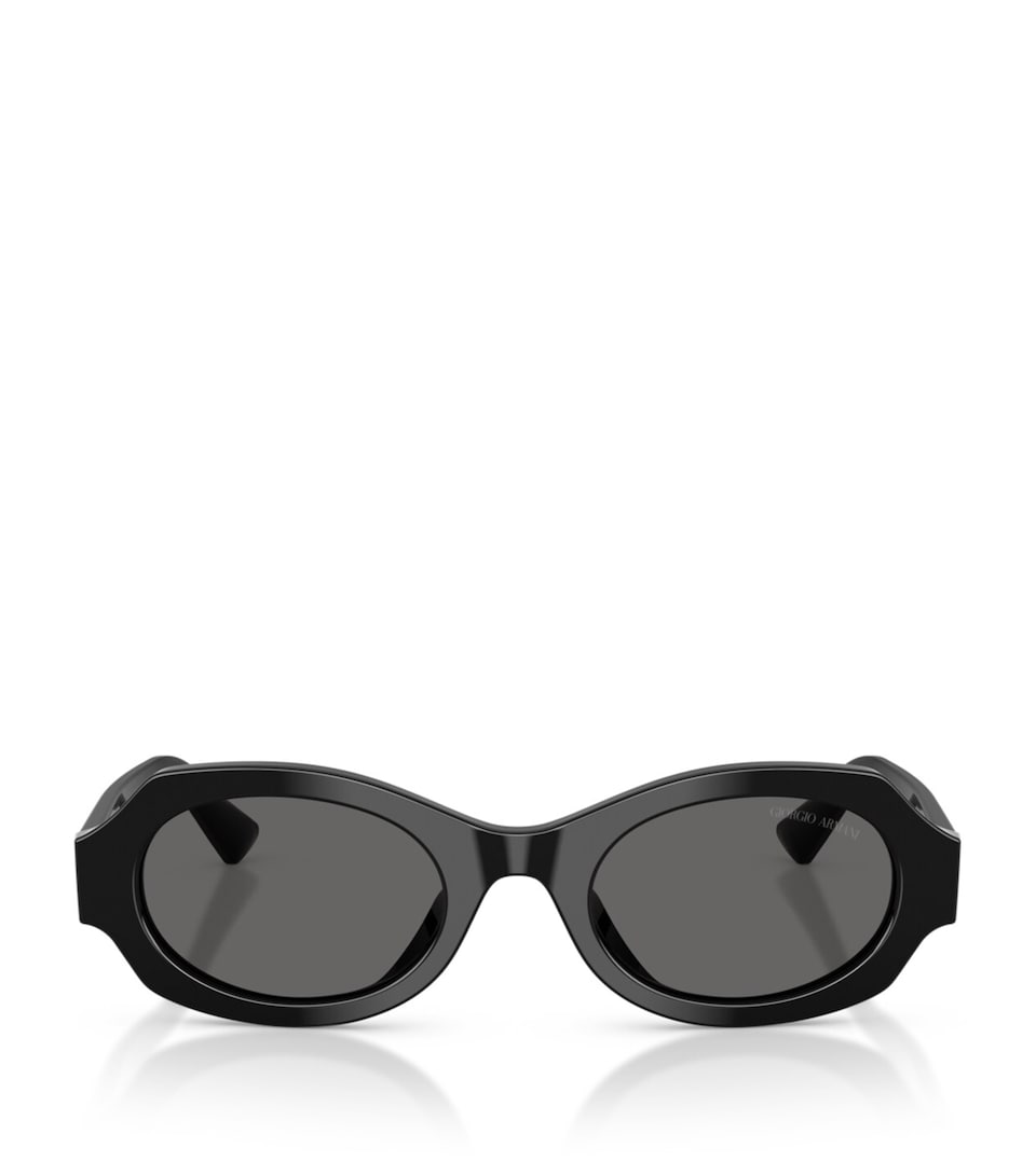 Giorgio Armani Oval Sunglasses Black