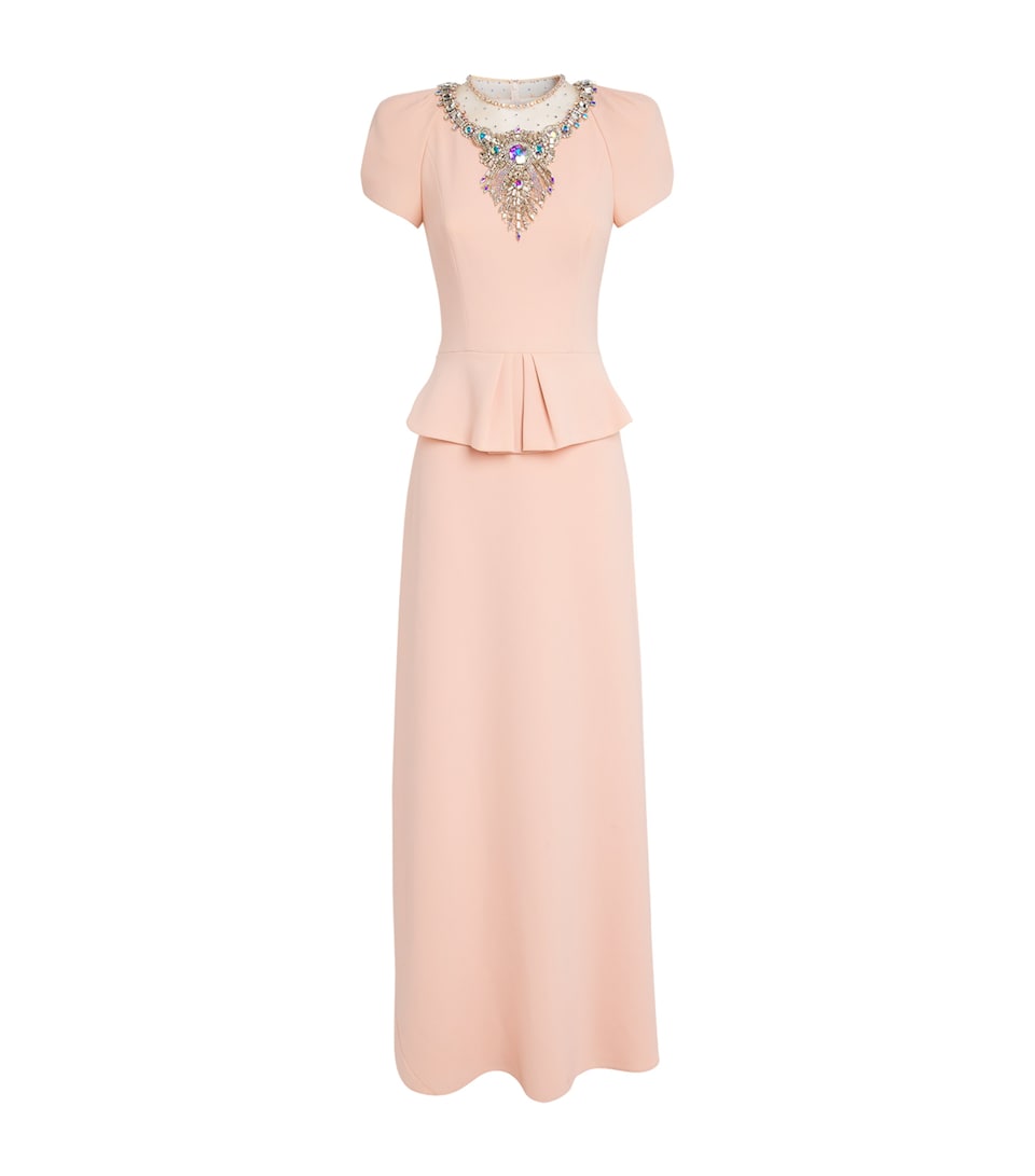 Jenny Packham Womens Embellished Nocturne Gown Morganite